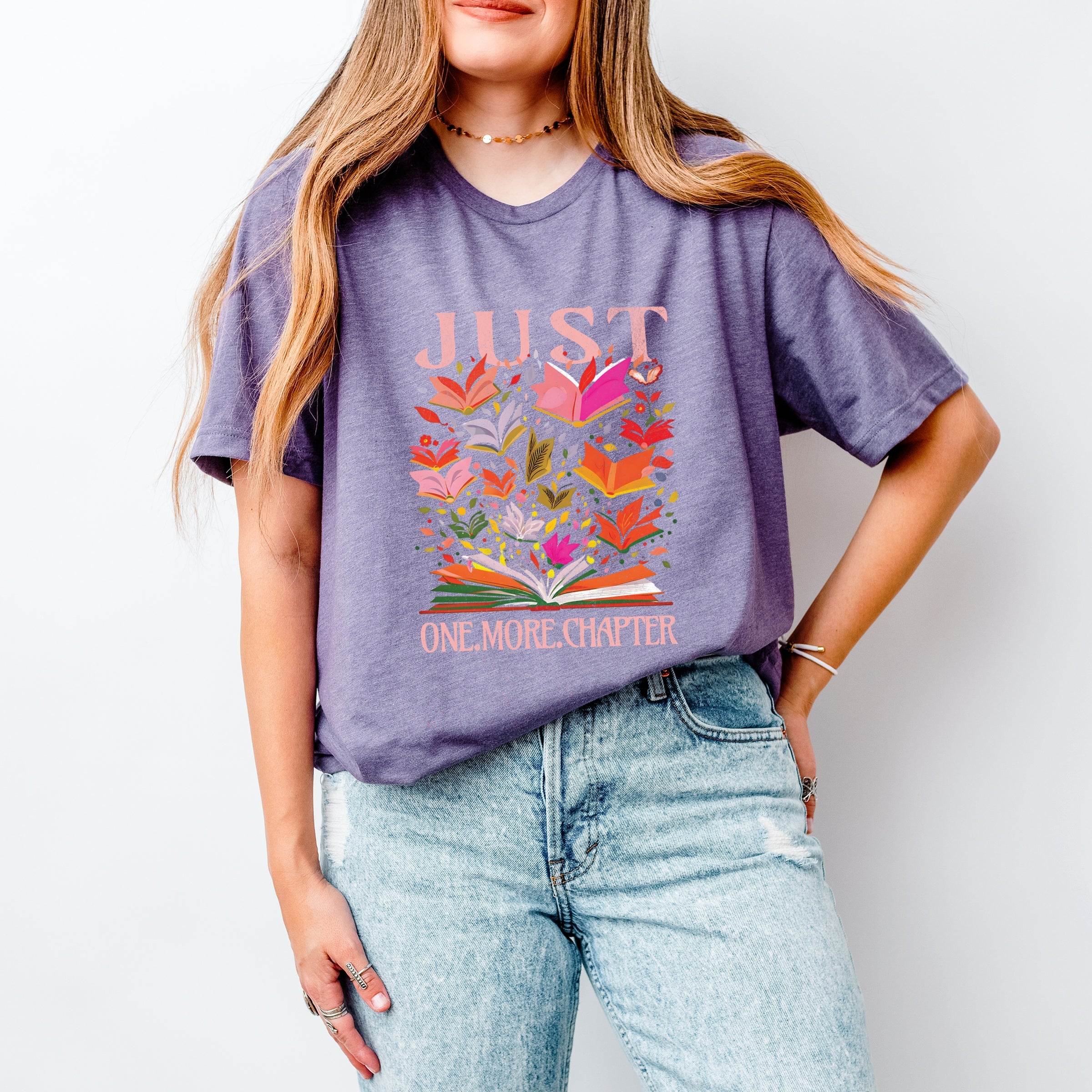 Just One More Chapter Books - Womens Short Sleeve Graphic T-Shirt