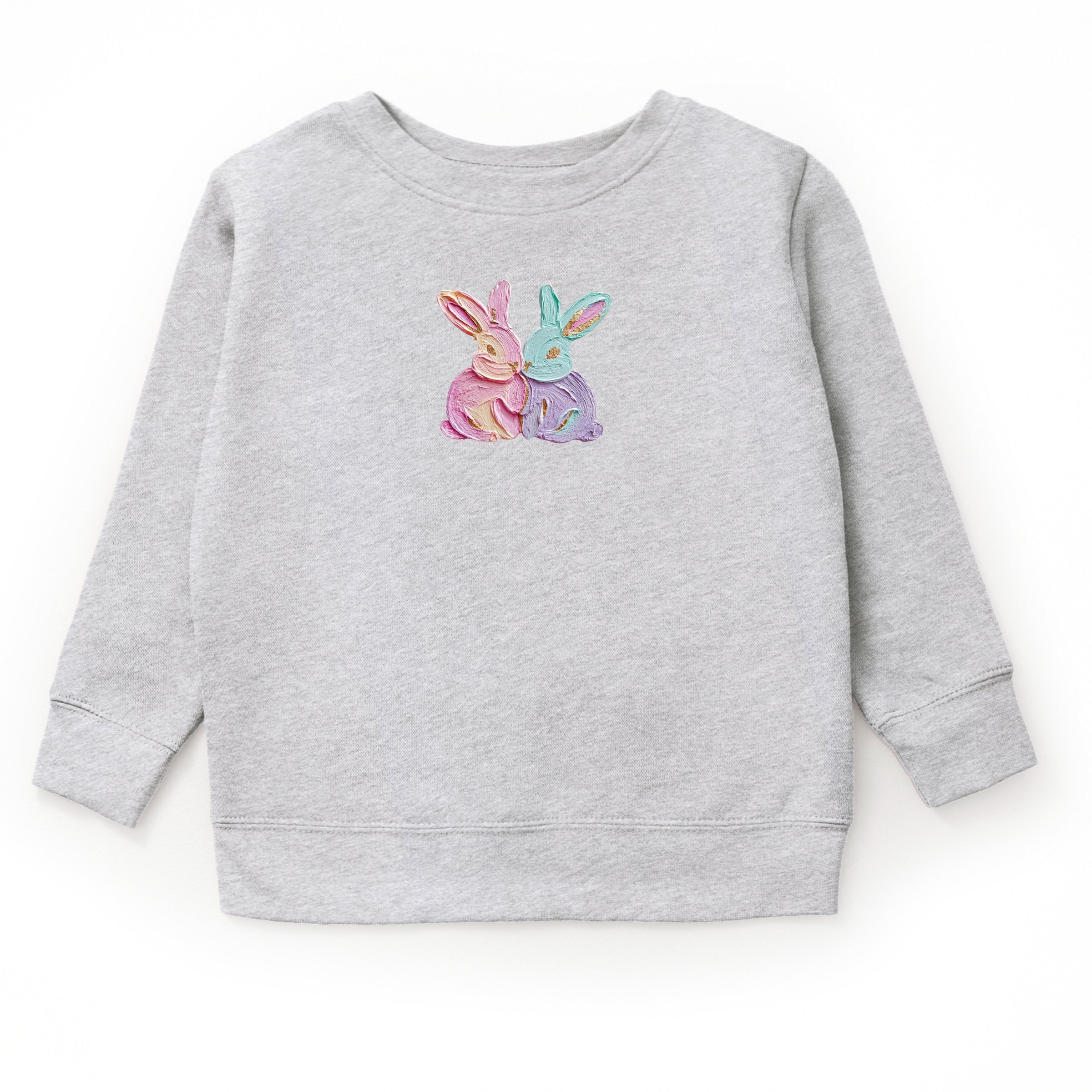 Two Bunnies Paint Print - Youth Graphic Sweatshirt