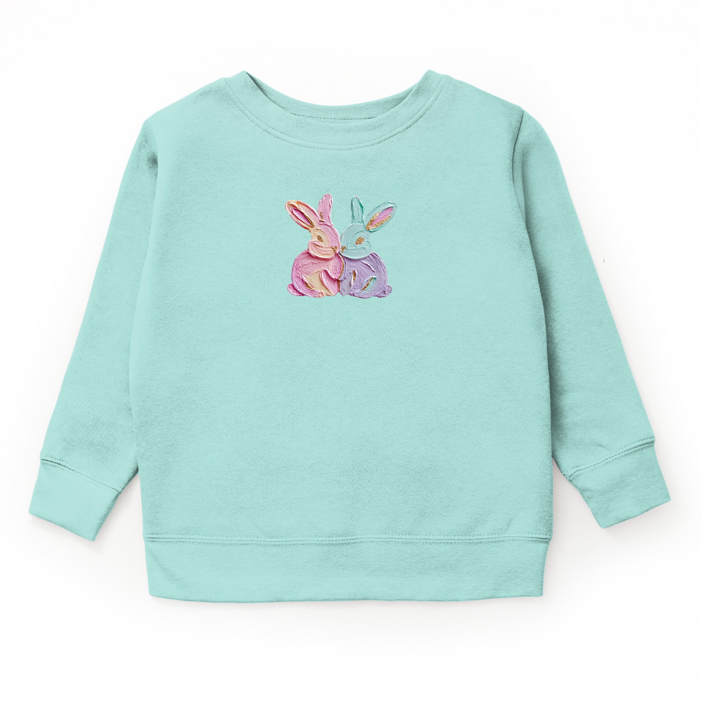 Two Bunnies Paint Print - Youth Graphic Sweatshirt