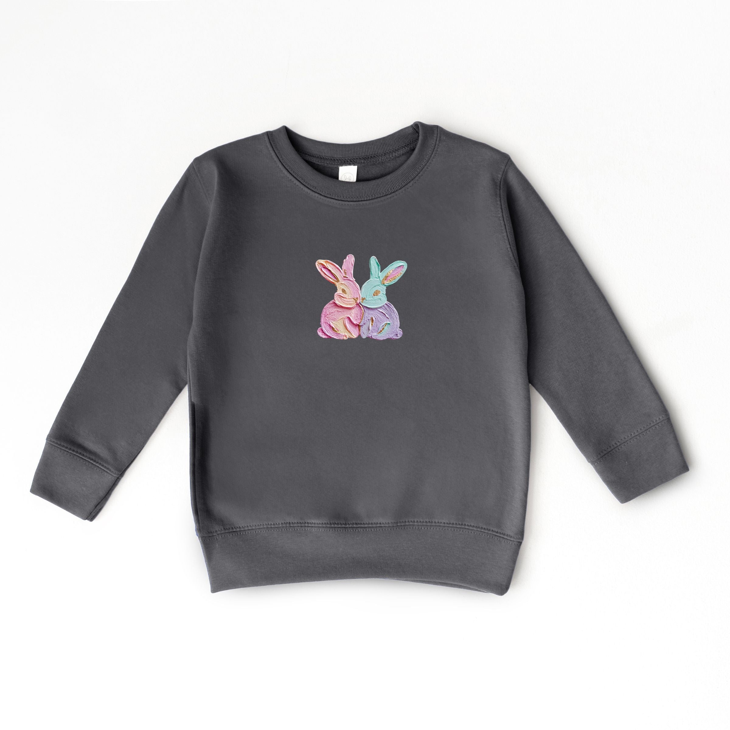Two Bunnies Paint Print - Youth Graphic Sweatshirt