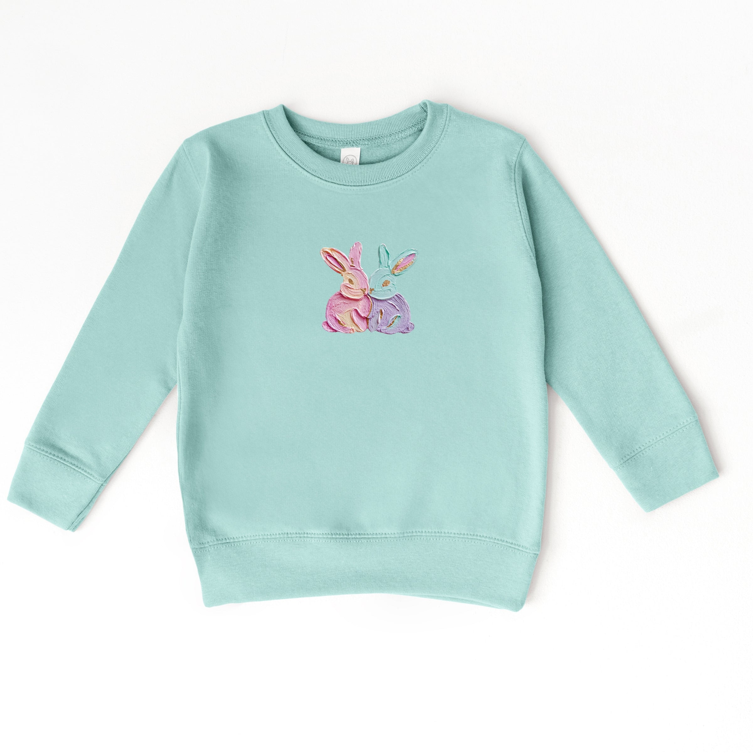 Two Bunnies Paint Print - Toddler Graphic Sweatshirt