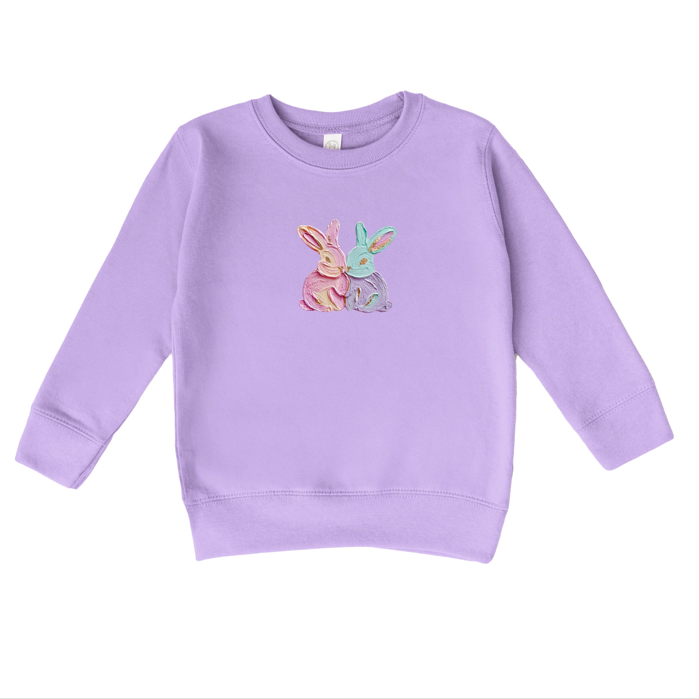 Two Bunnies Paint Print - Toddler Graphic Sweatshirt