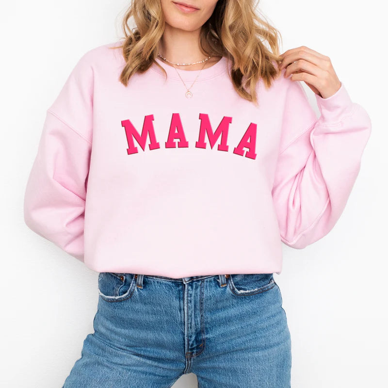 Mama Bold Puff Print - Women's Graphic Sweatshirt