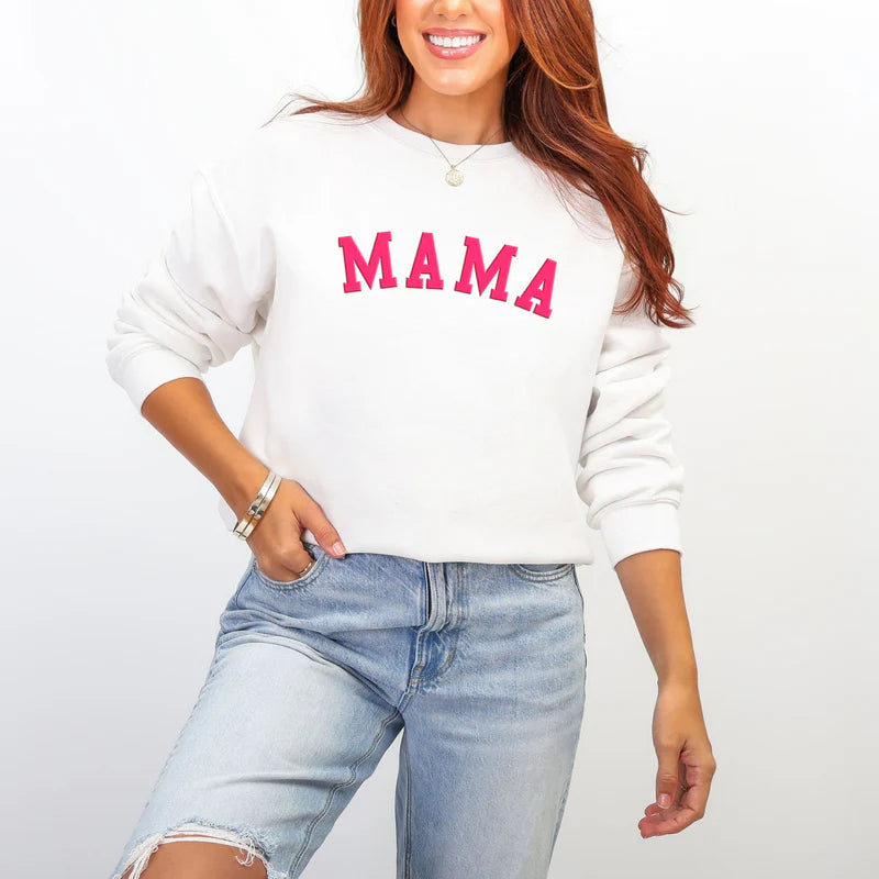 Mama Bold Puff Print - Women's Graphic Sweatshirt