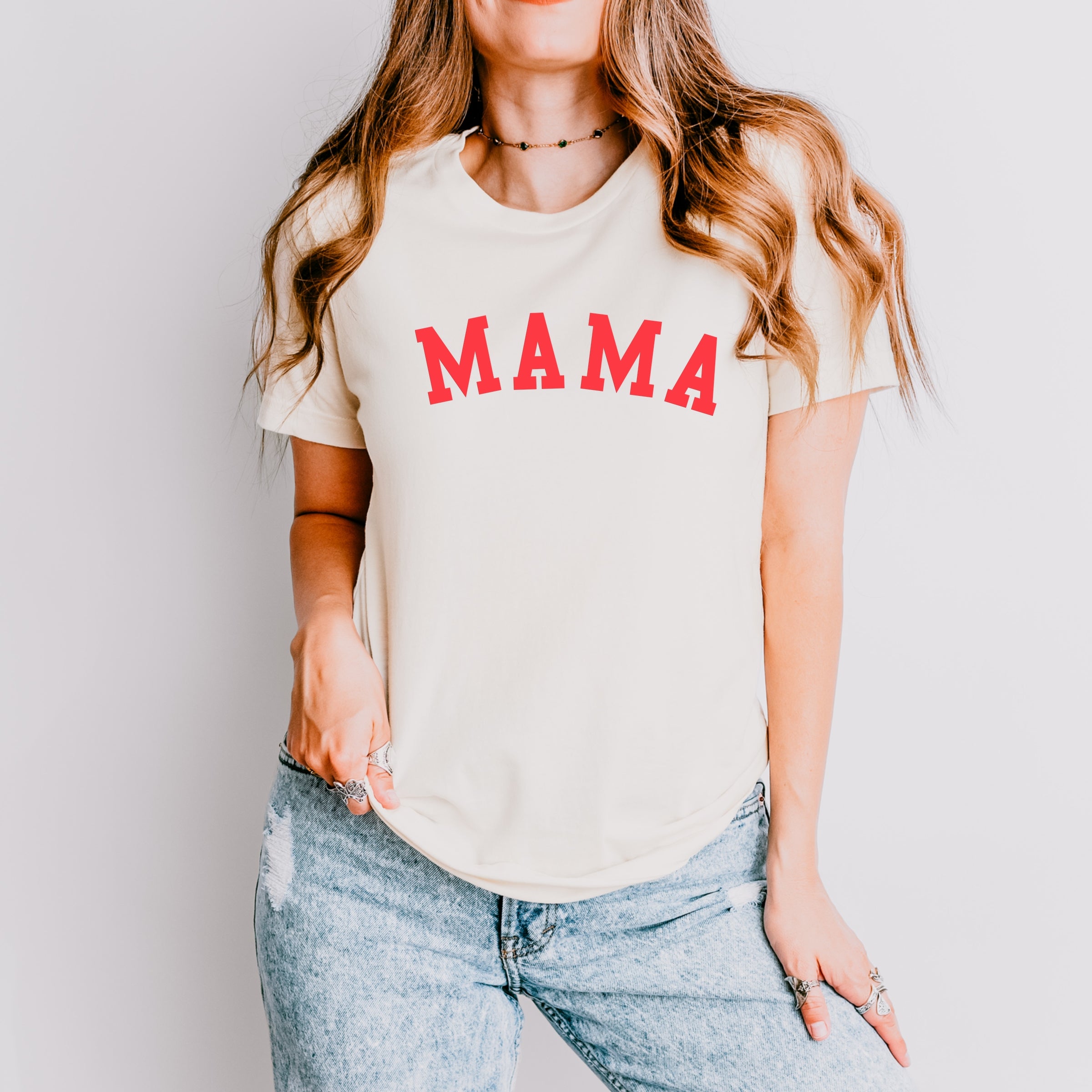 Mama Bold Puff Print - Women's Short Sleeve Graphic T-Shirt