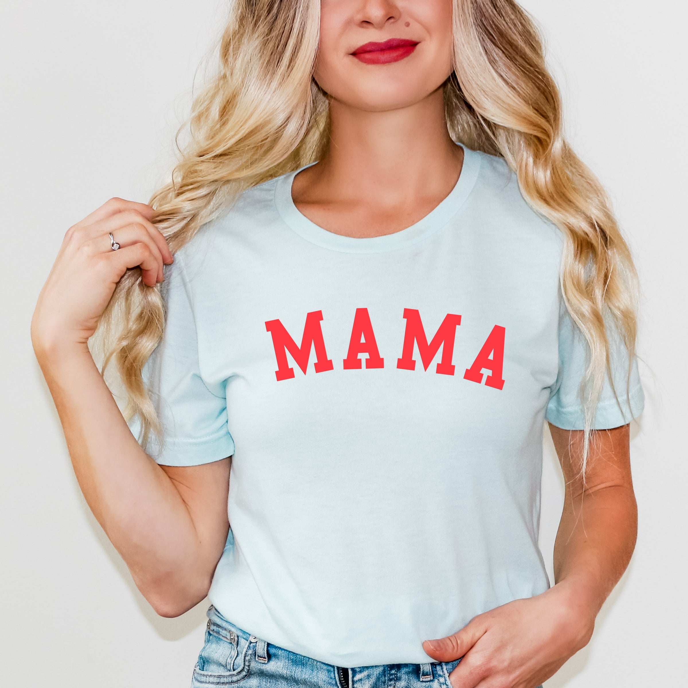 Mama Bold Puff Print - Women's Short Sleeve Graphic T-Shirt