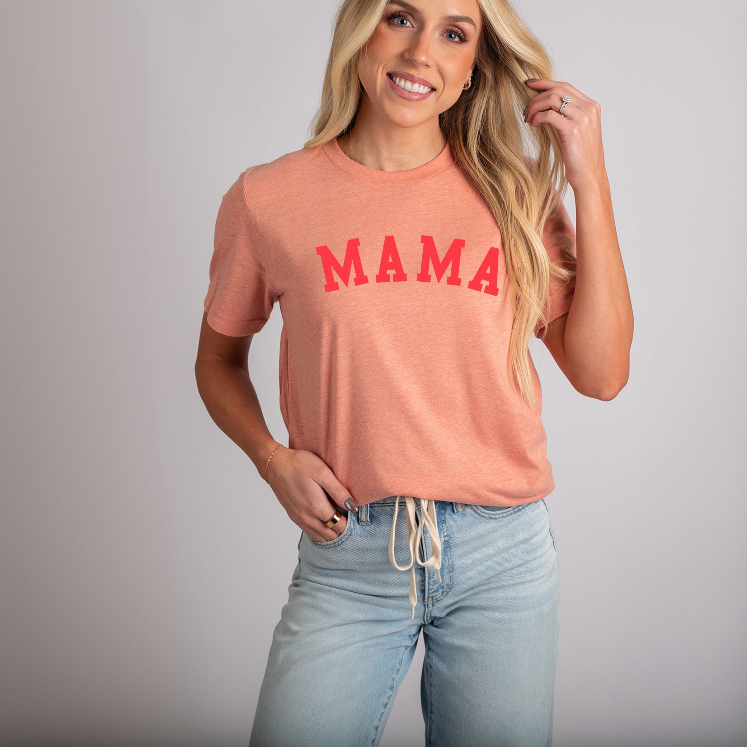 Mama Bold Puff Print - Women's Short Sleeve Graphic T-Shirt