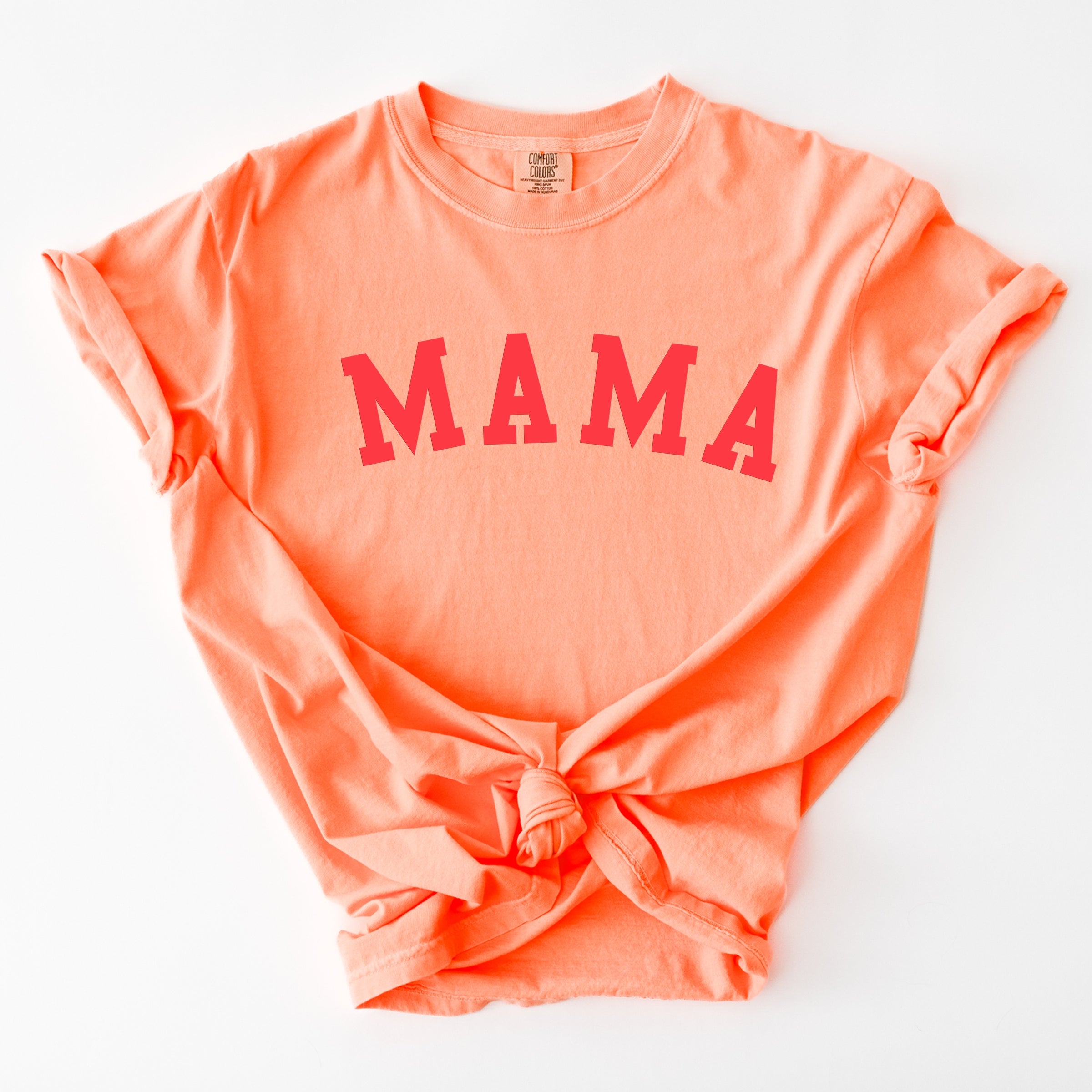 Mama Bold Puff Print - Women's Garment Dyed Graphic T-Shirt