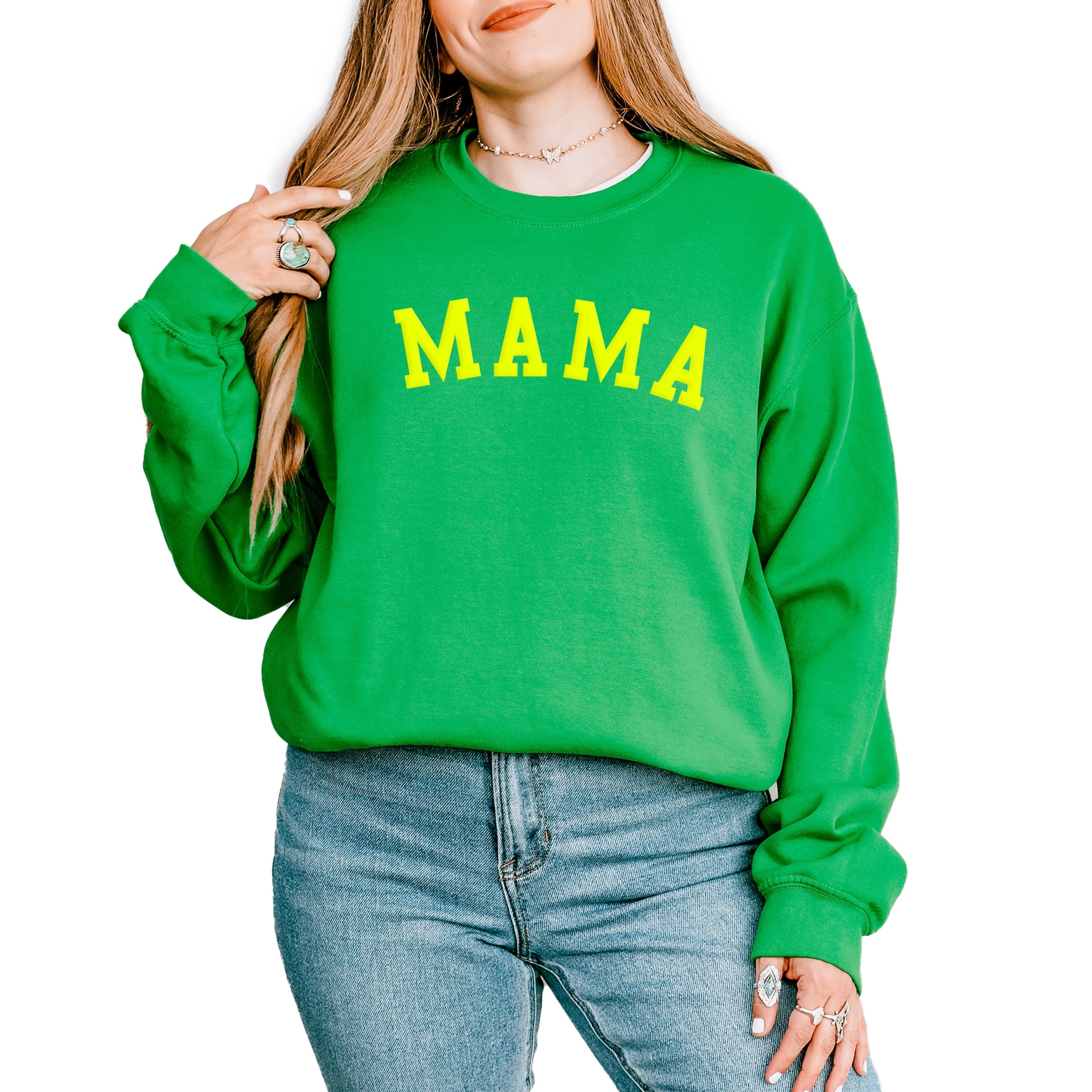 Mama Bold Puff Print - Women's Graphic Sweatshirt