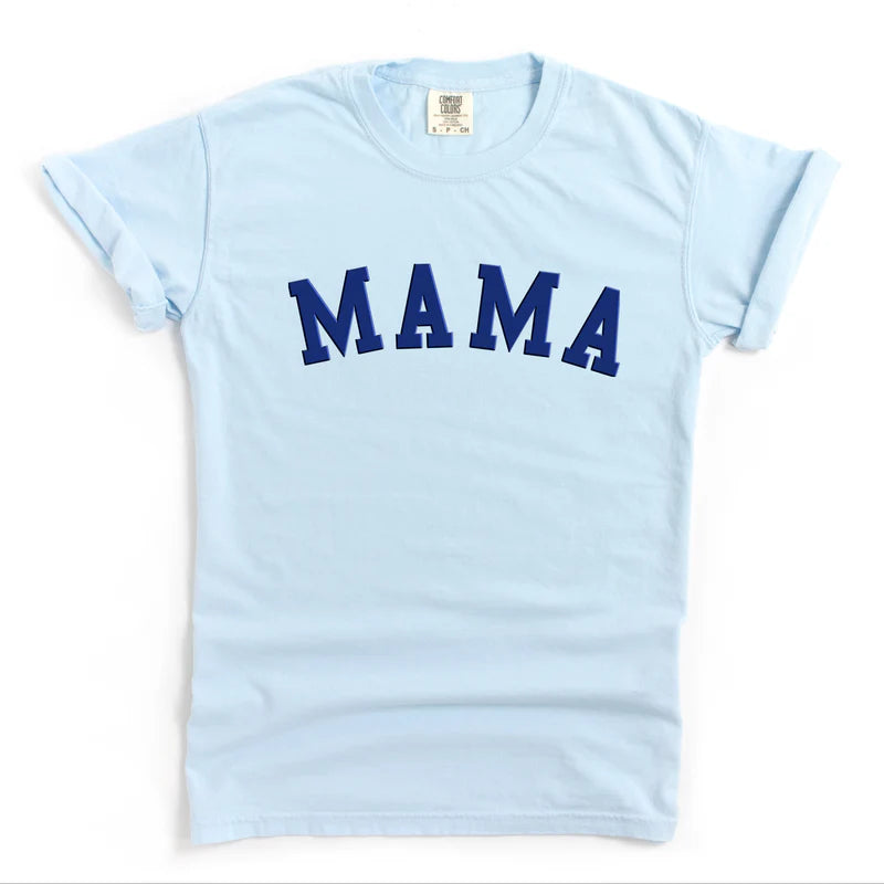 Mama Bold Puff Print - Women's Garment Dyed Graphic T-Shirt