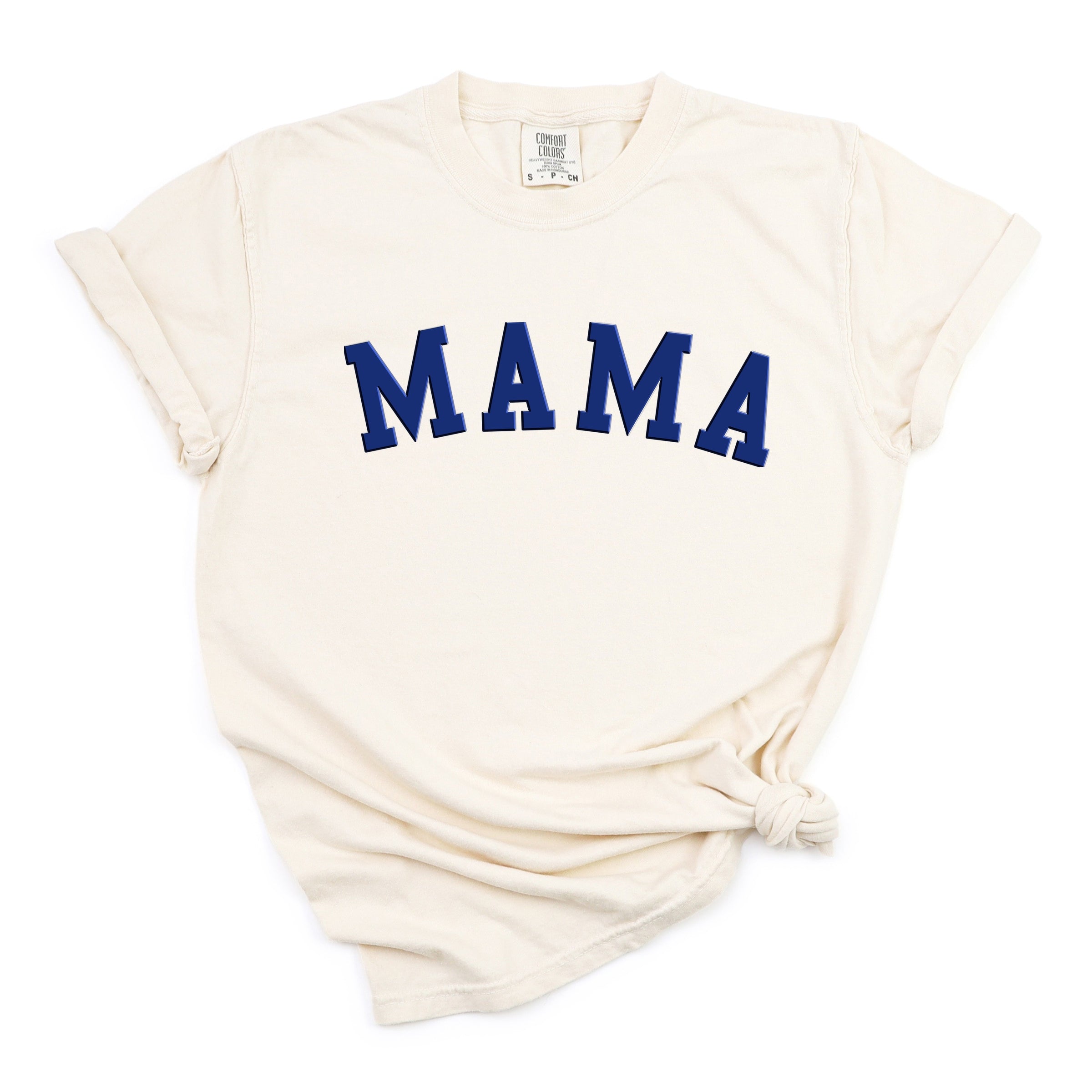 Mama Bold Puff Print - Women's Garment Dyed Graphic T-Shirt