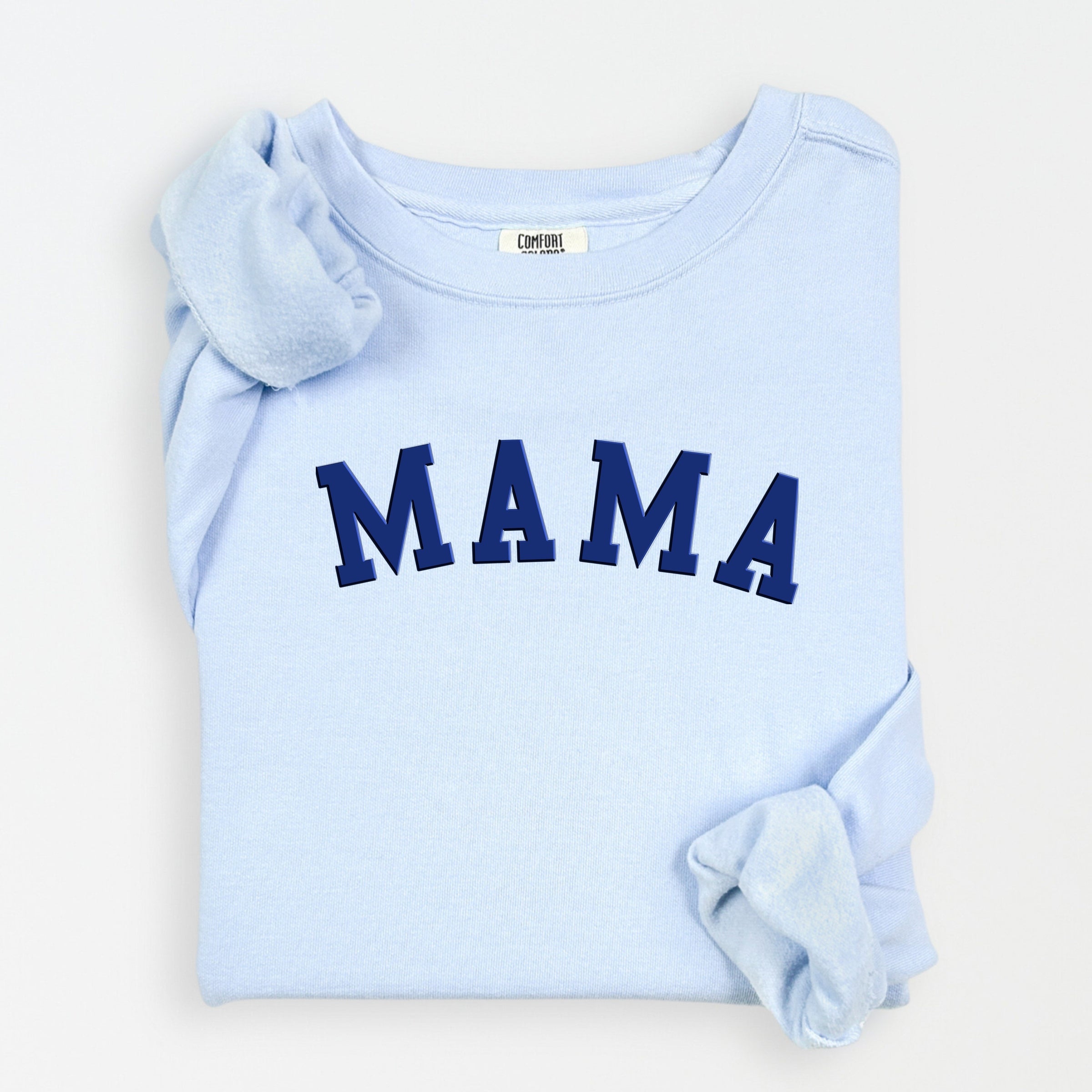 Mama Bold Puff Print - Women's Lightweight Garment Dyed Sweatshirt