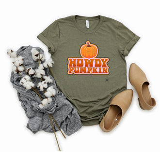 Howdy Pumpkin Stacked | Short Sleeve Graphic Tee