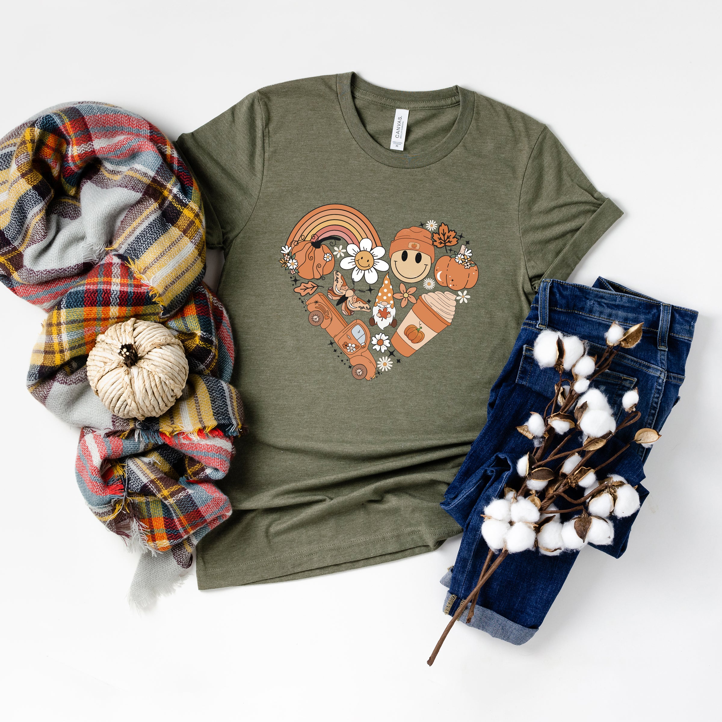Fall Collage Heart | Short Sleeve Crewneck
