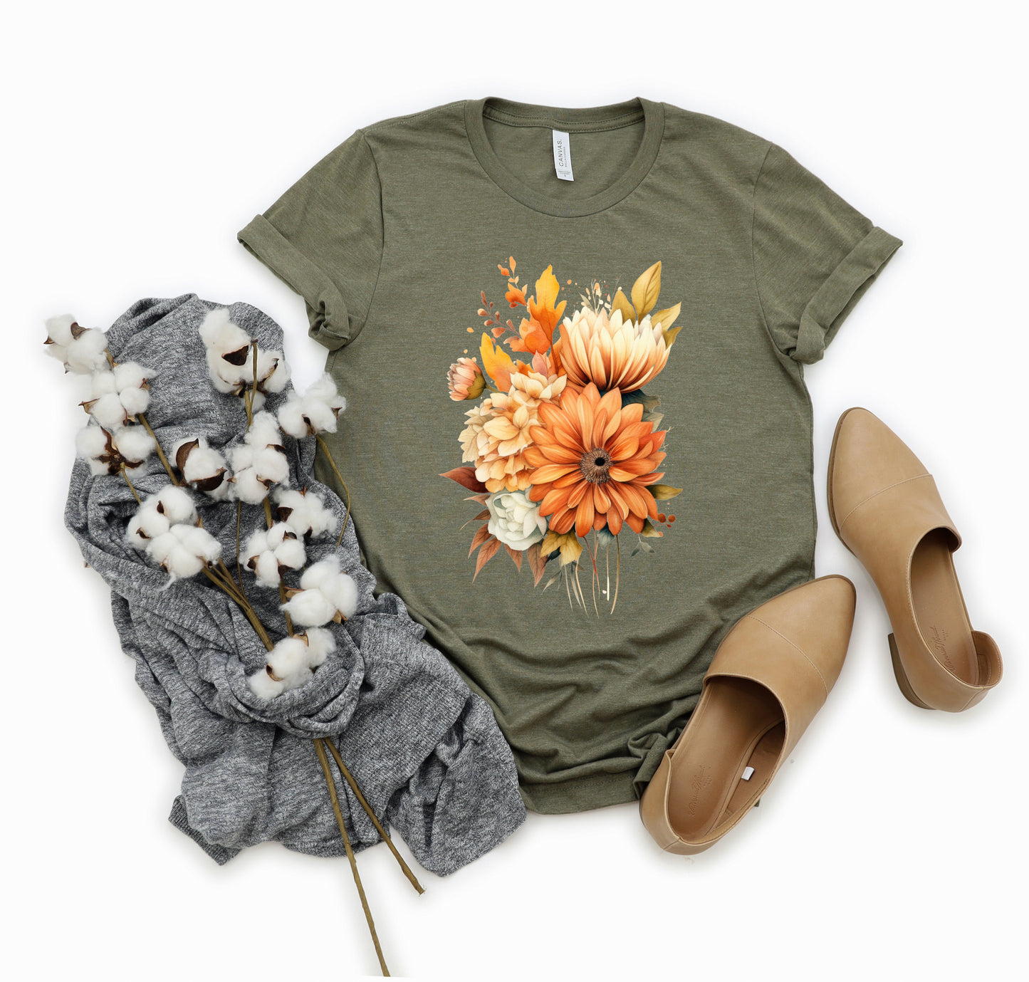 Fall Watercolor | Short Sleeve Crew Neck