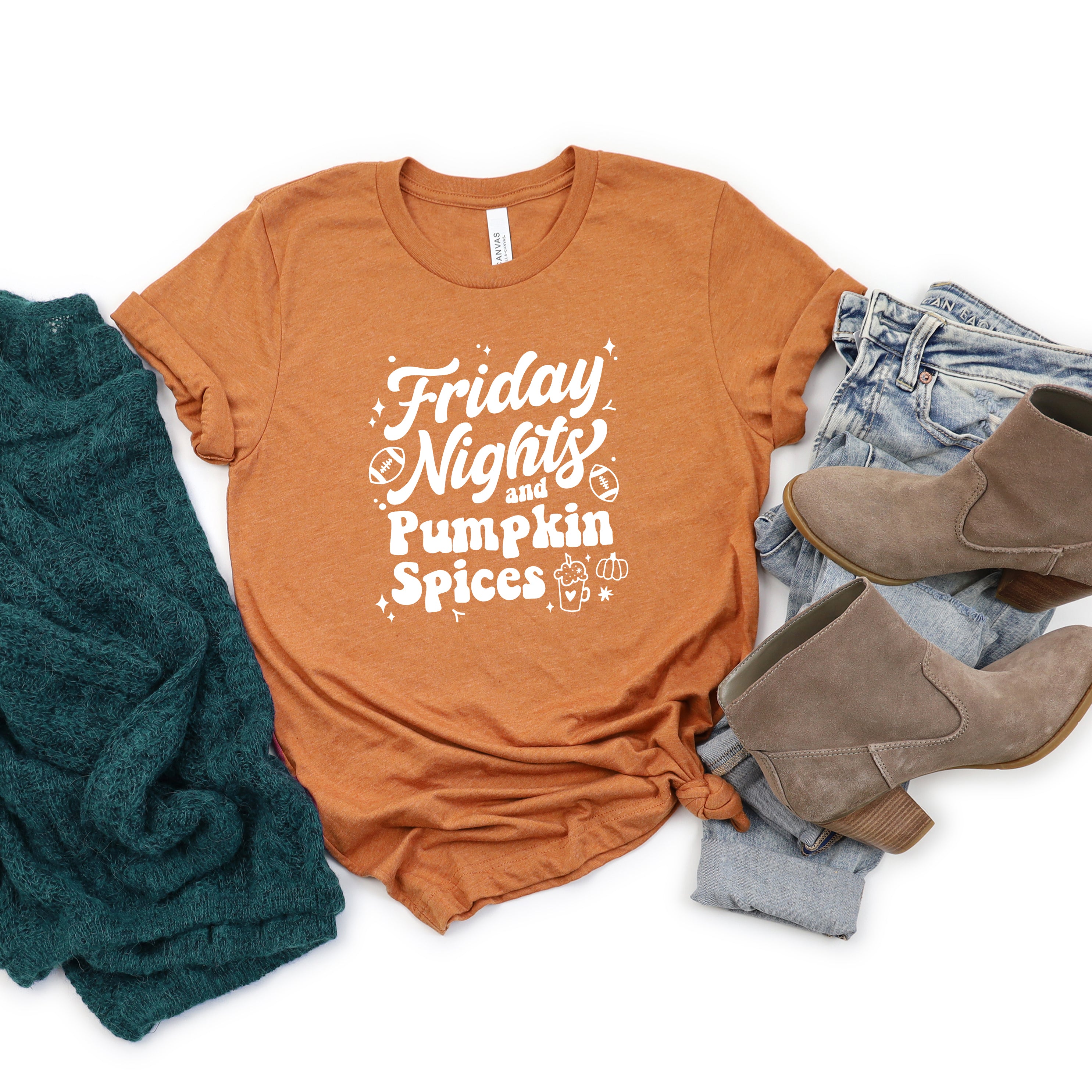 Friday Nights And Pumpkin Spices | Short Sleeve Graphic Tee