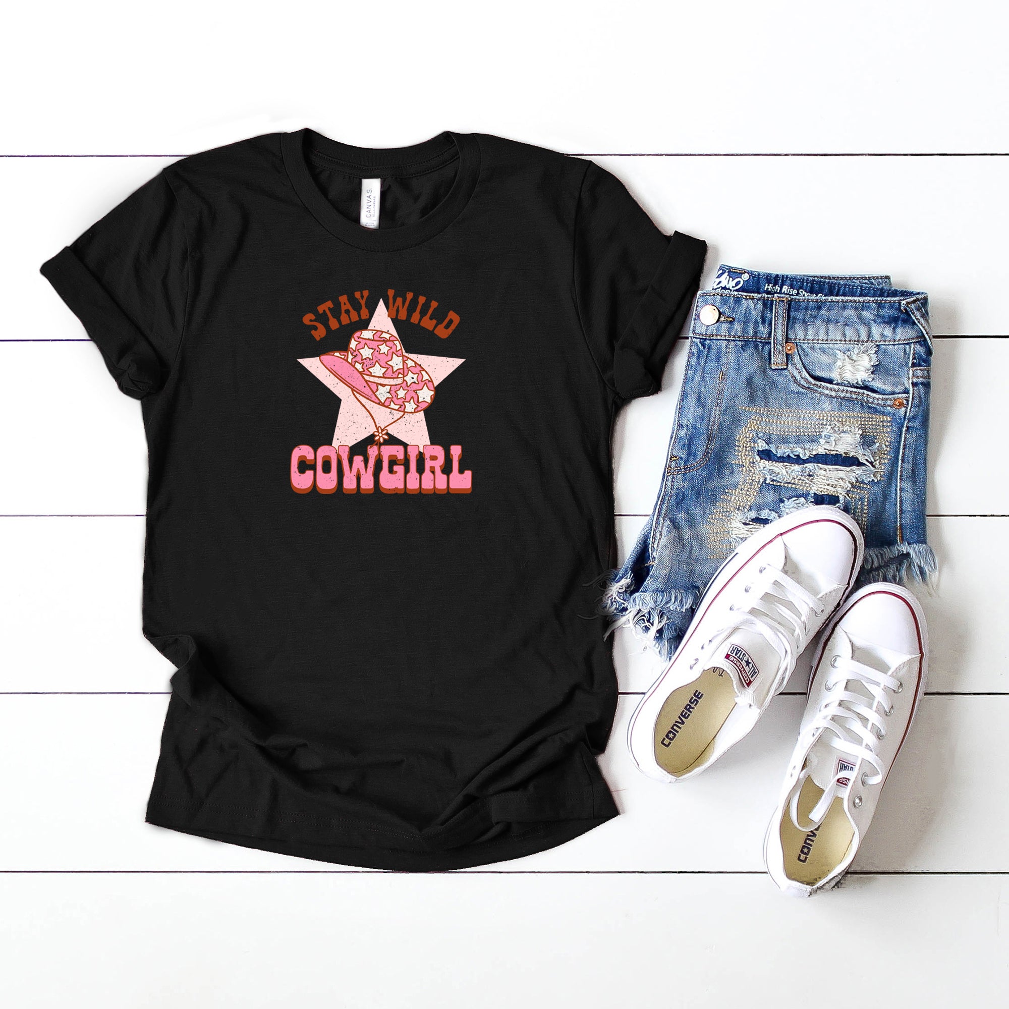 Stay Wild Cowgirl Hat | Short Sleeve Graphic Tee