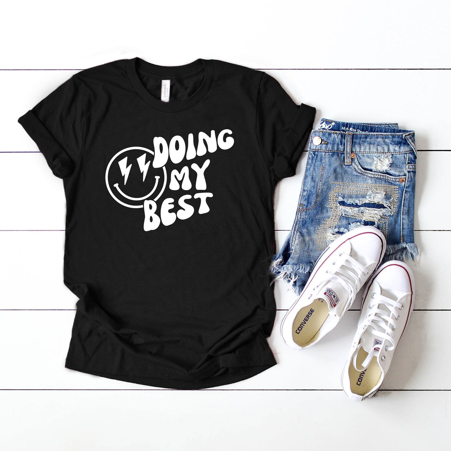 Doing My Best Smiley Face | Short Sleeve Graphic Tee