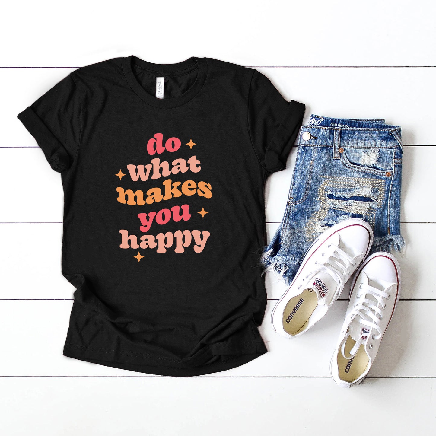 Makes You Happy Stars | Short Sleeve Graphic Tee