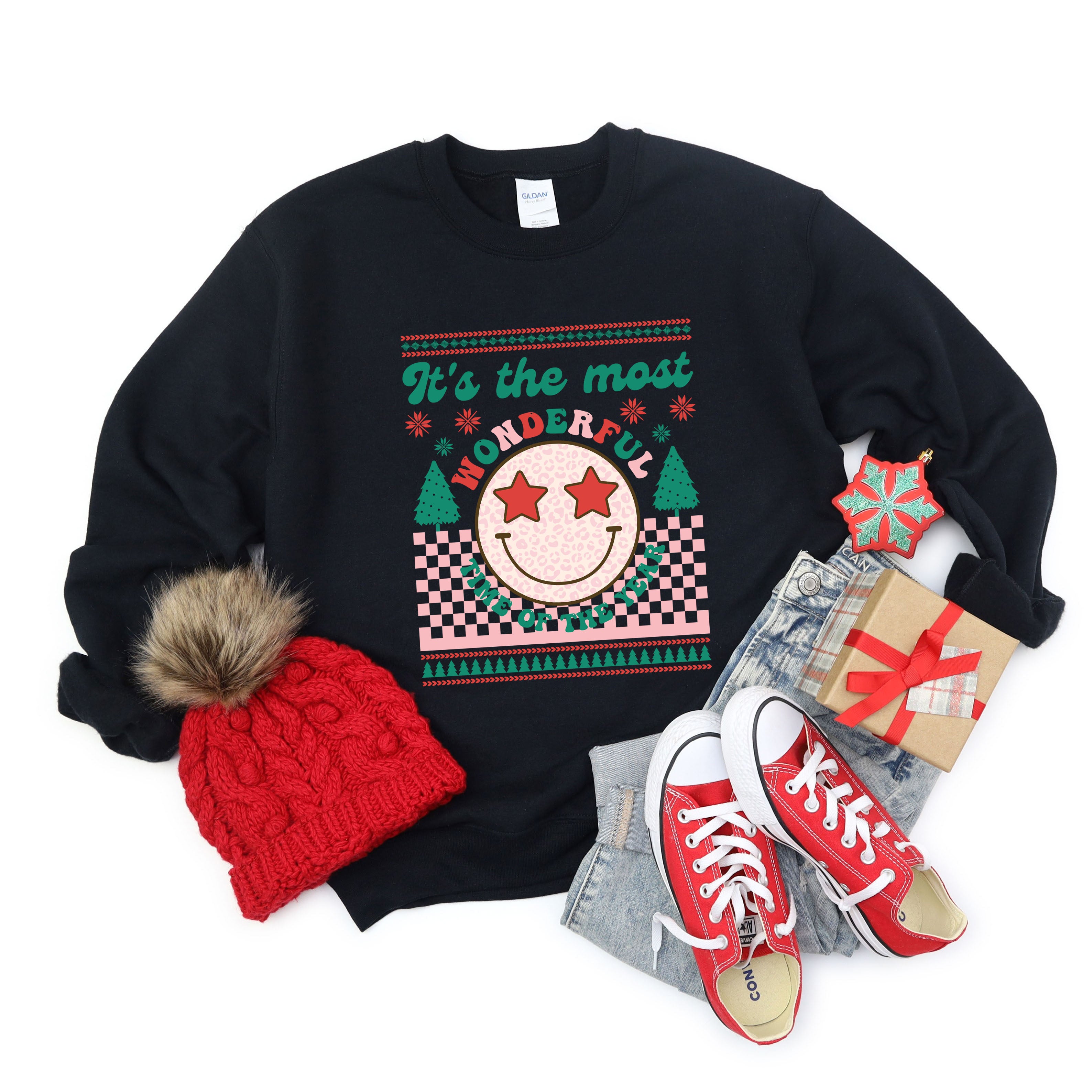 The Most Wonderful Time Smiley | Sweatshirt