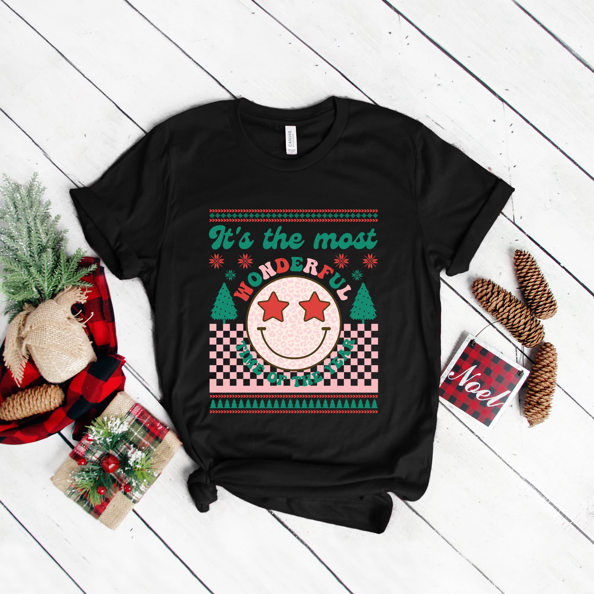 The Most Wonderful Time Smiley | Short Sleeve Crew Neck