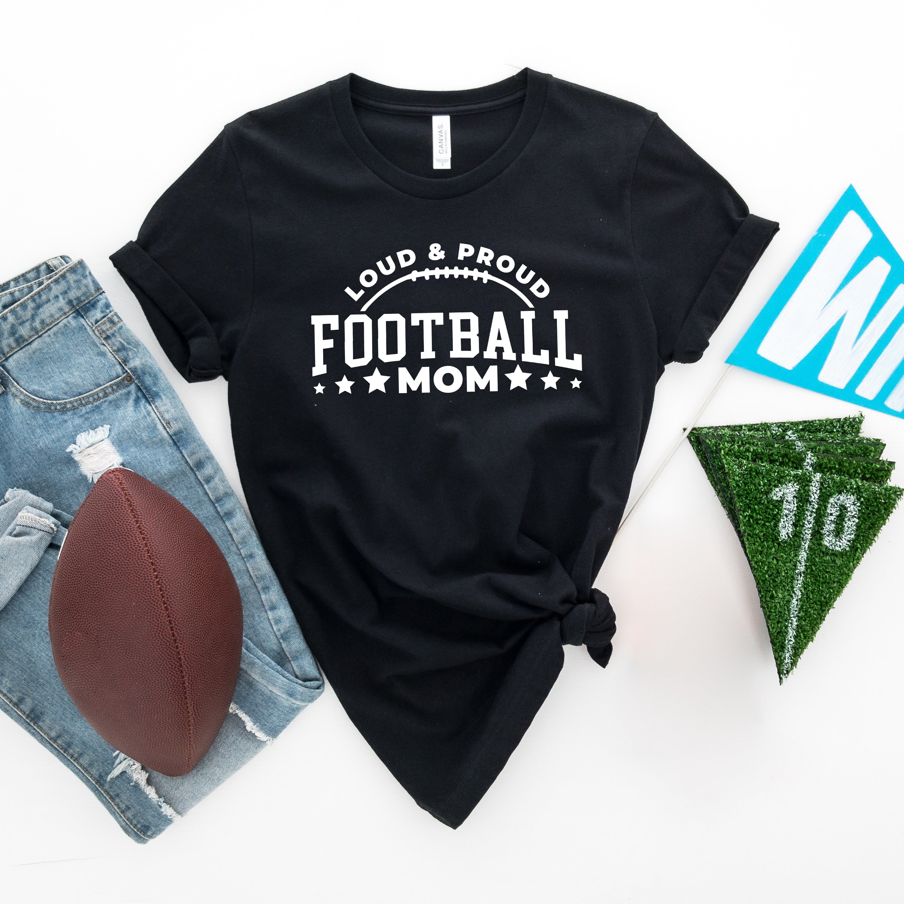 Proud Football Mom | Short Sleeve Graphic Tee