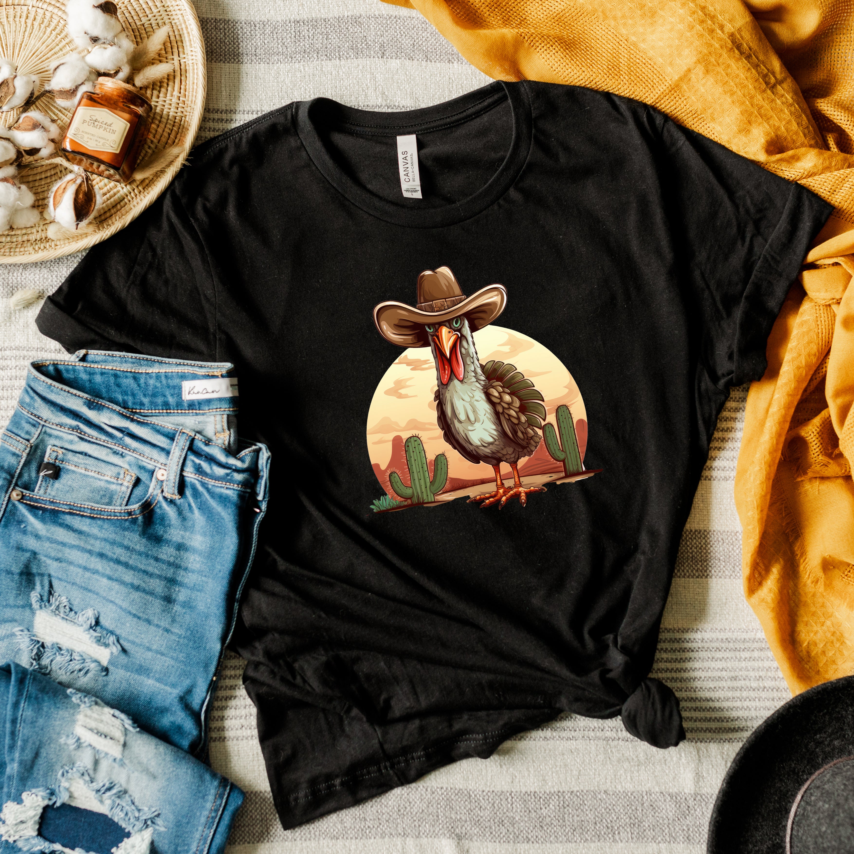 Turkey Bird Western | Short Sleeve Crew Neck