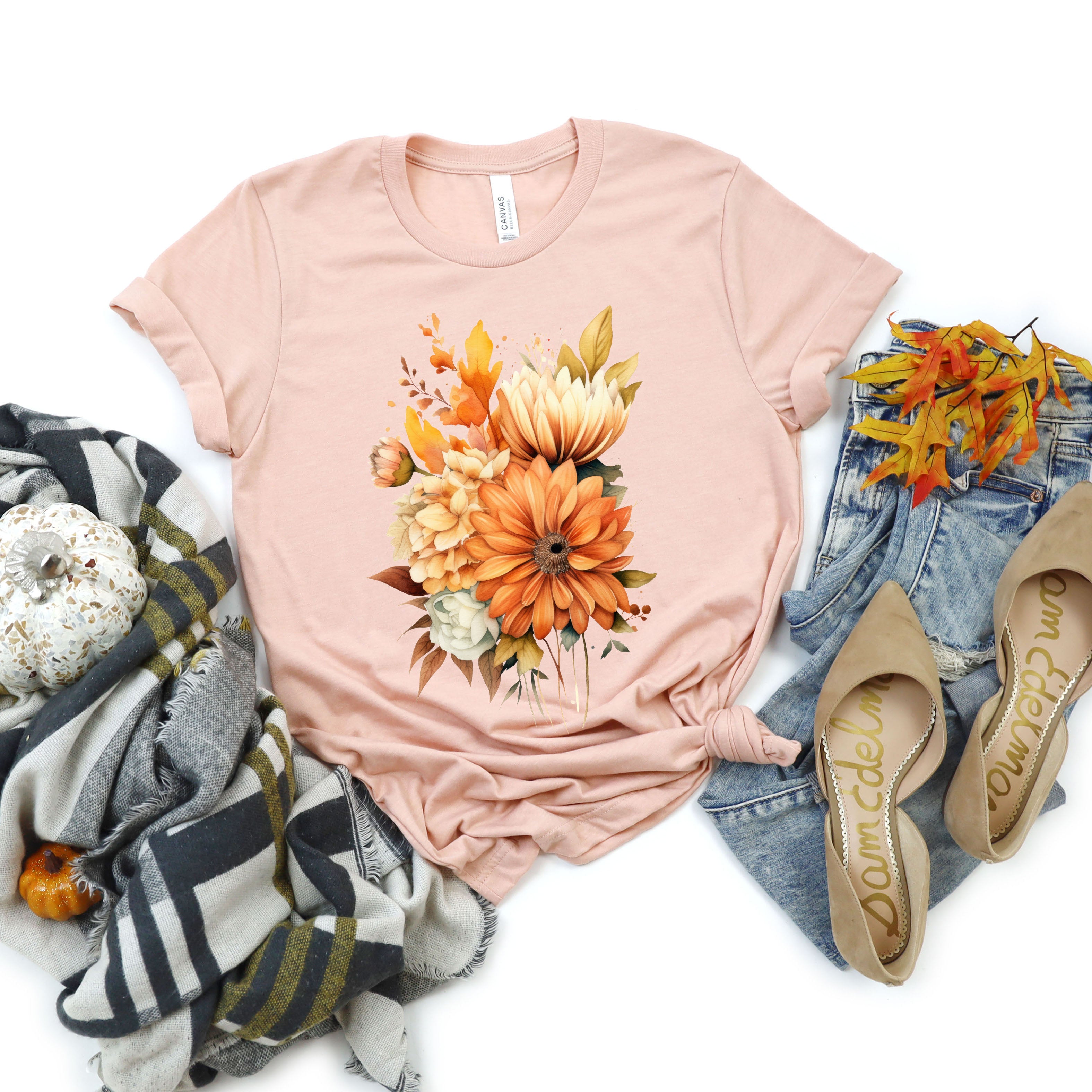 Fall Watercolor | Short Sleeve Crew Neck