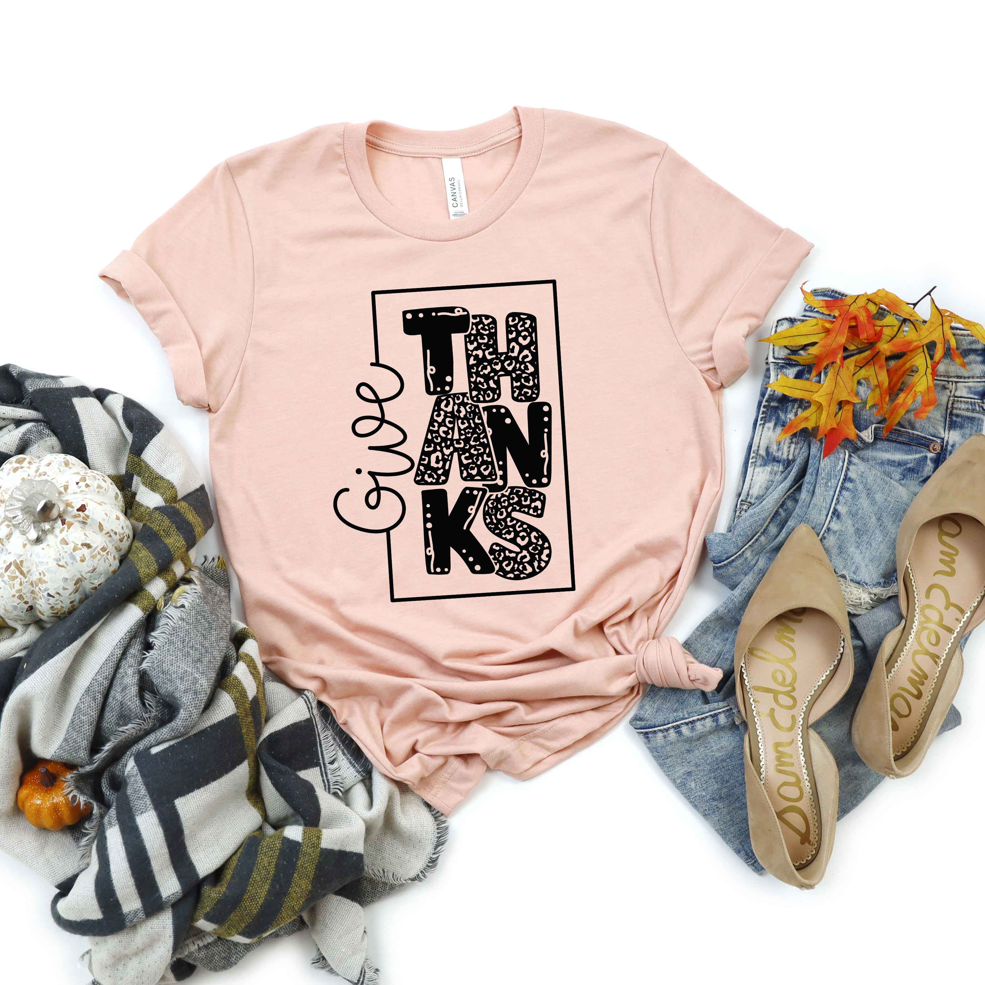 Give Thanks Square | Short Sleeve Crew Neck