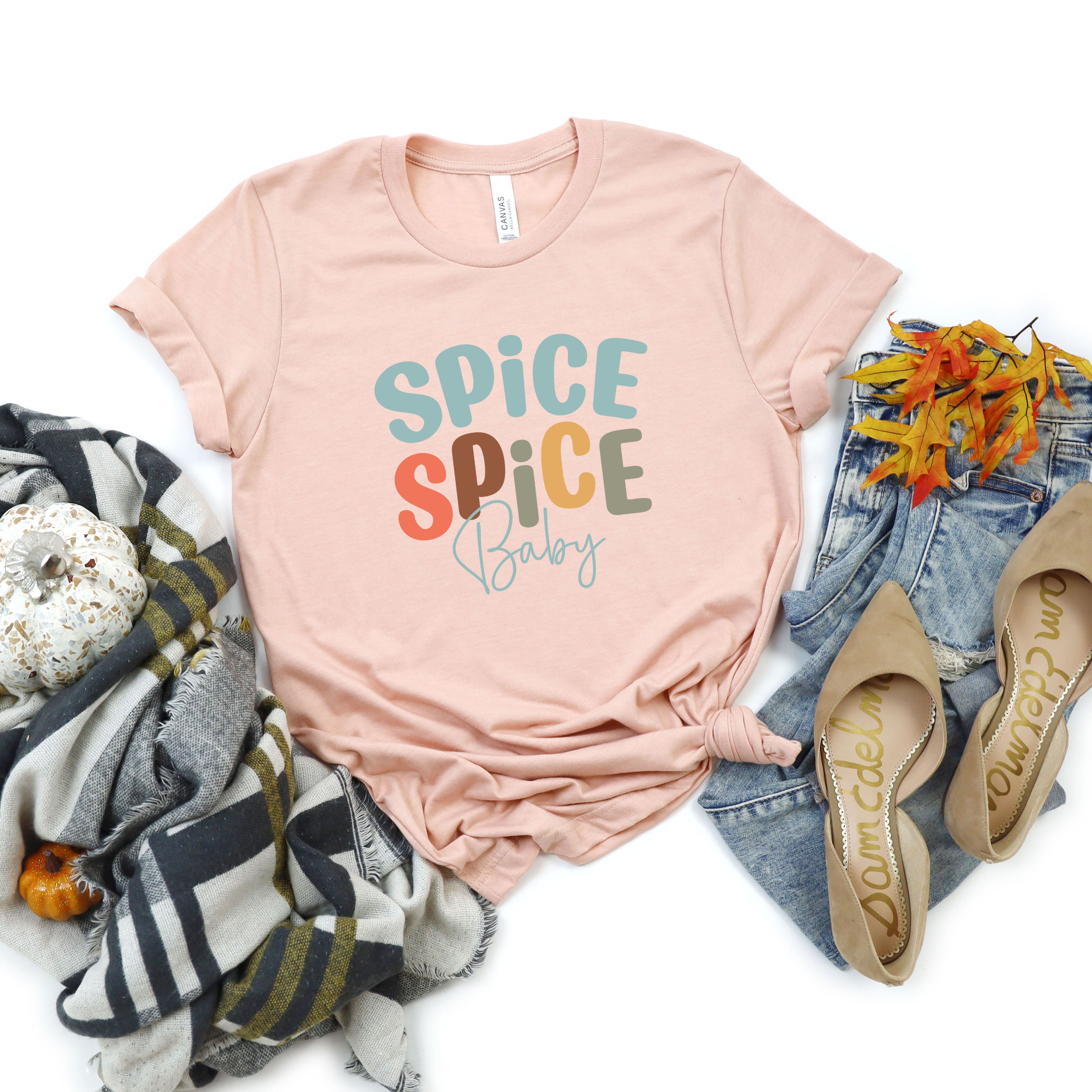 Spice Spice Baby Cursive | Short Sleeve Crew Neck