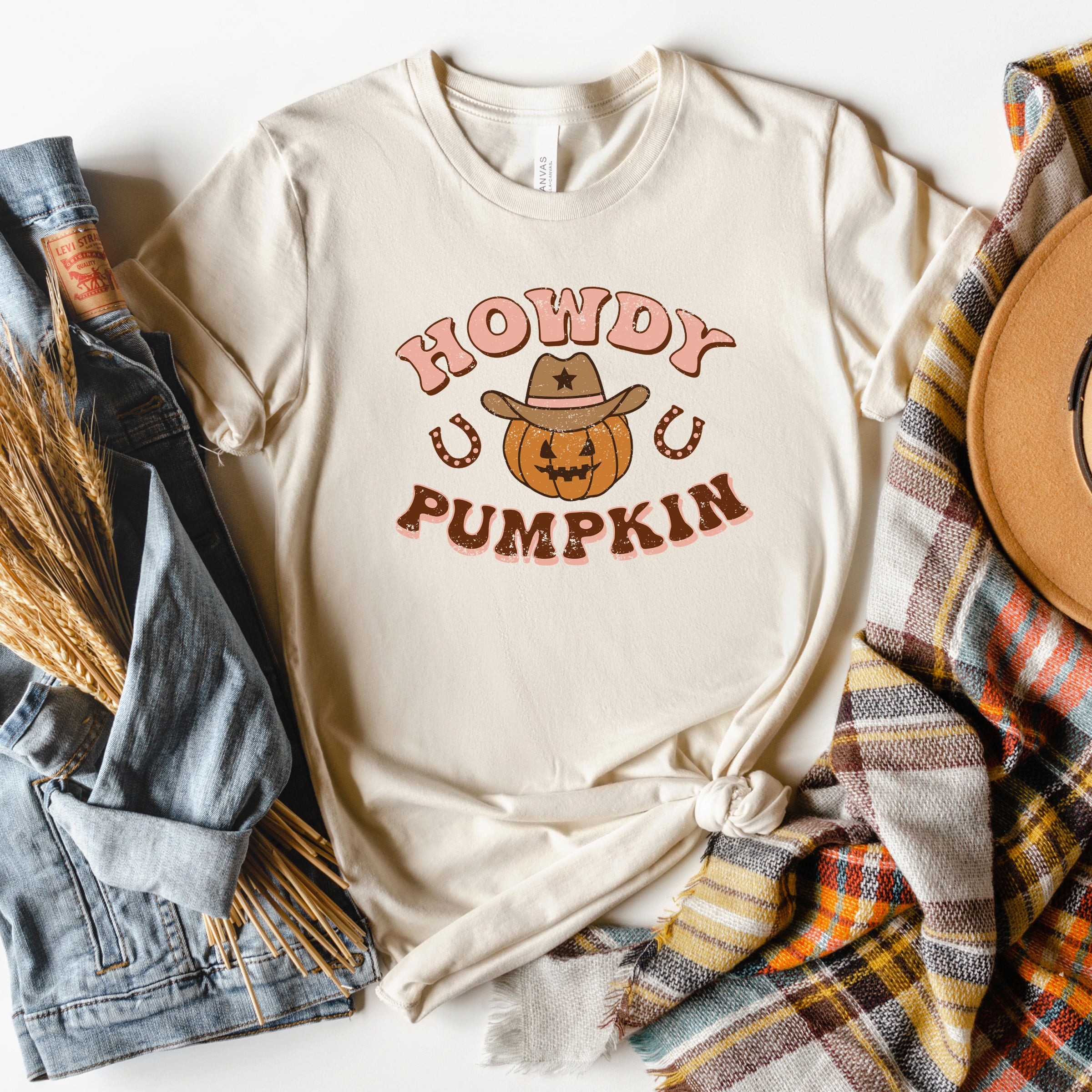 Howdy Pumpkin Cowboy | Short Sleeve Graphic Tee