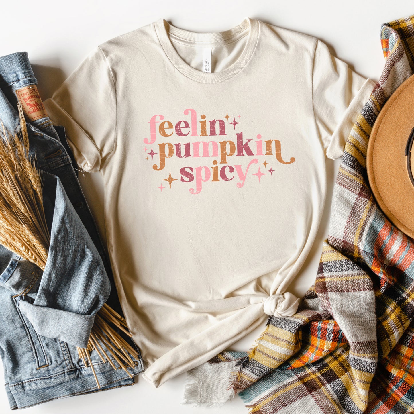 Feelin Pumpkin Spicy | Short Sleeve Crew Neck