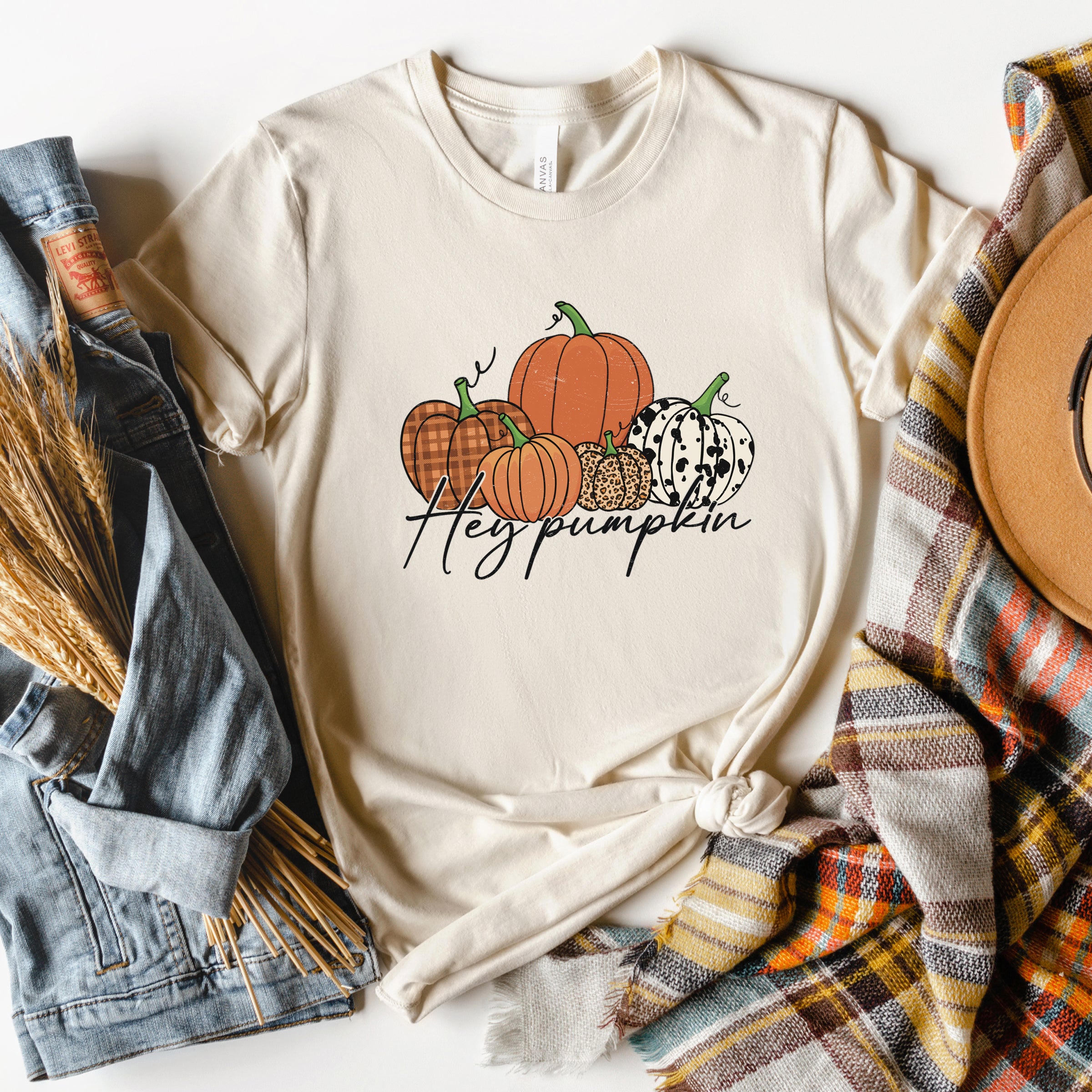 Hey Pumpkin Cursive | Short Sleeve Crewneck