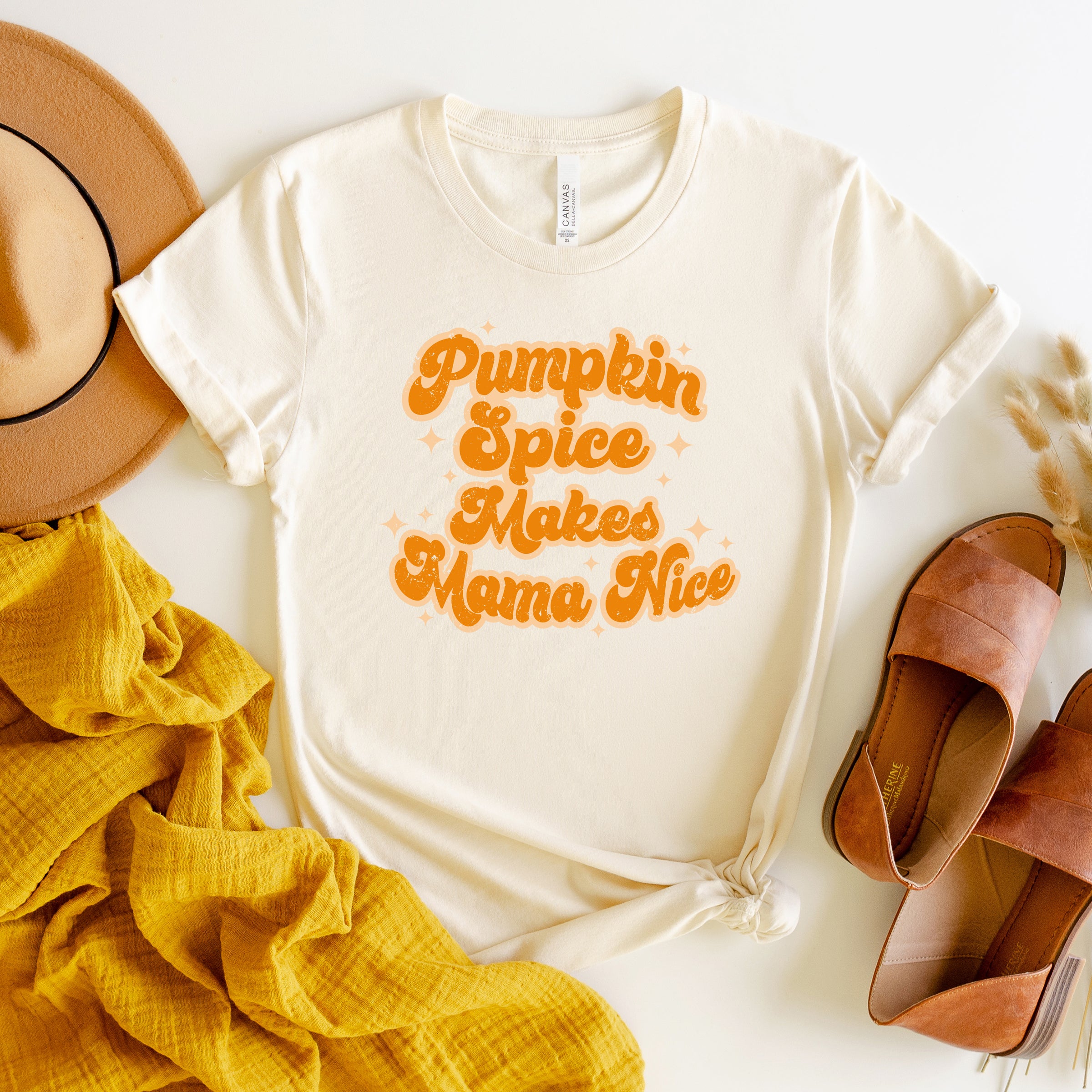 Pumpkin Spice Makes Mama Nice | Short Sleeve Crew Neck