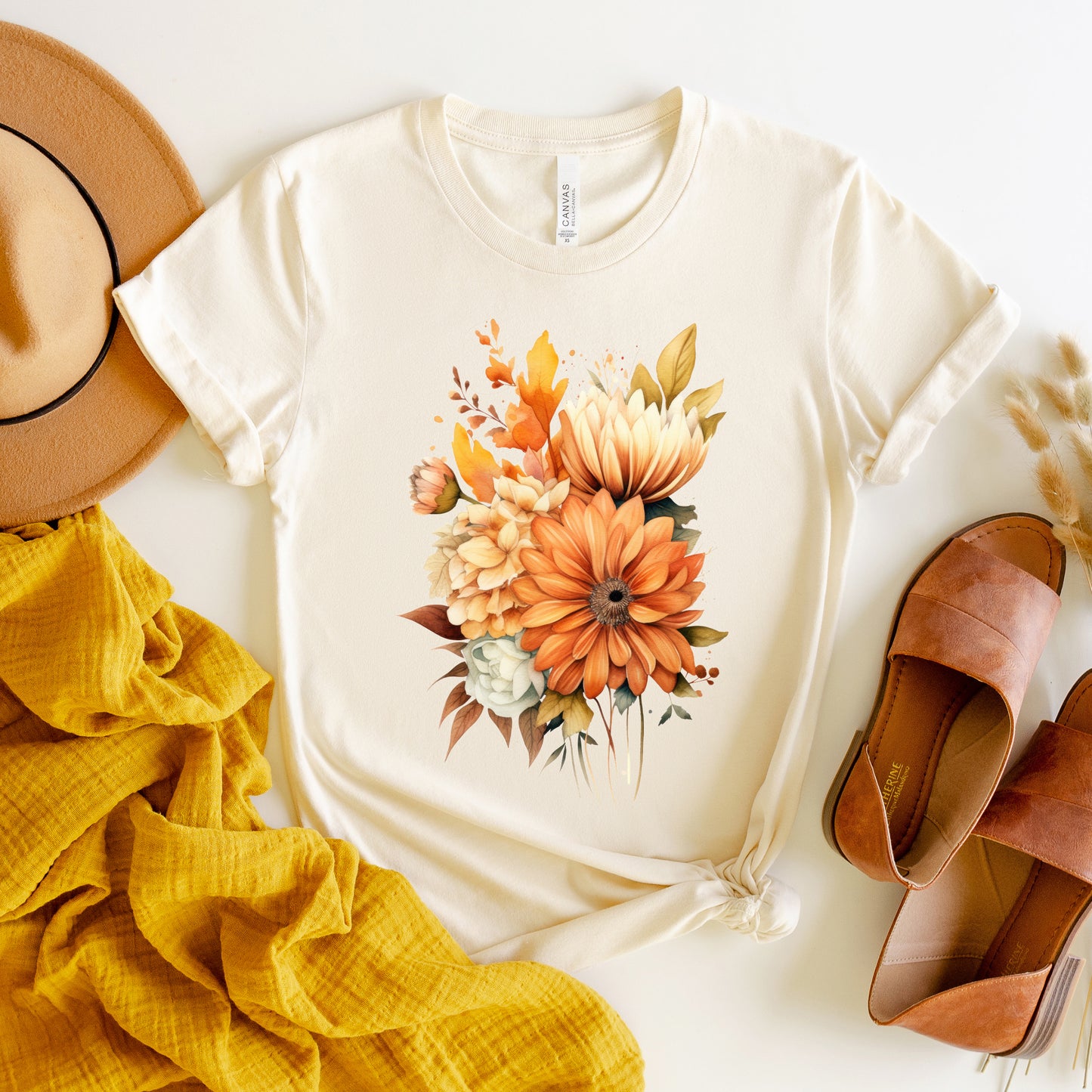 Fall Watercolor | Short Sleeve Crew Neck
