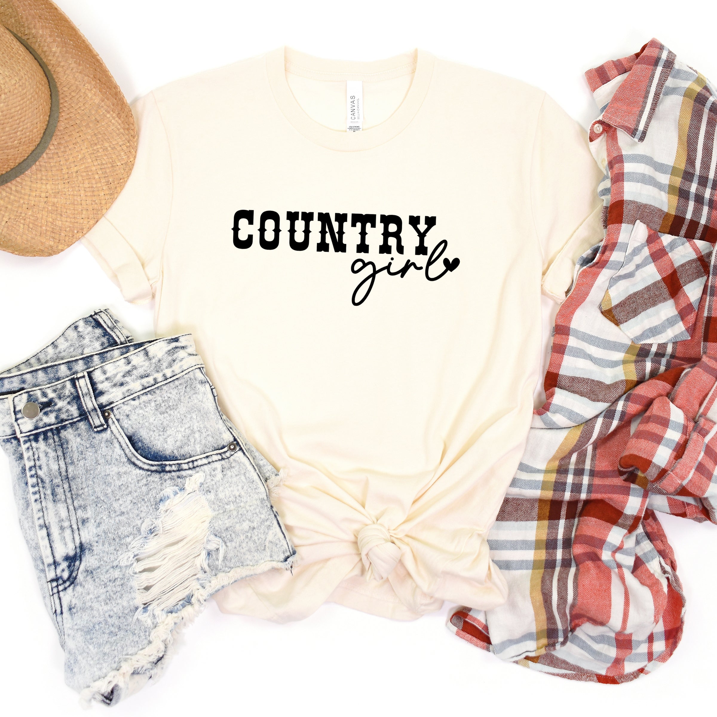 Country Girl Heart | Short Sleeve Graphic Tee