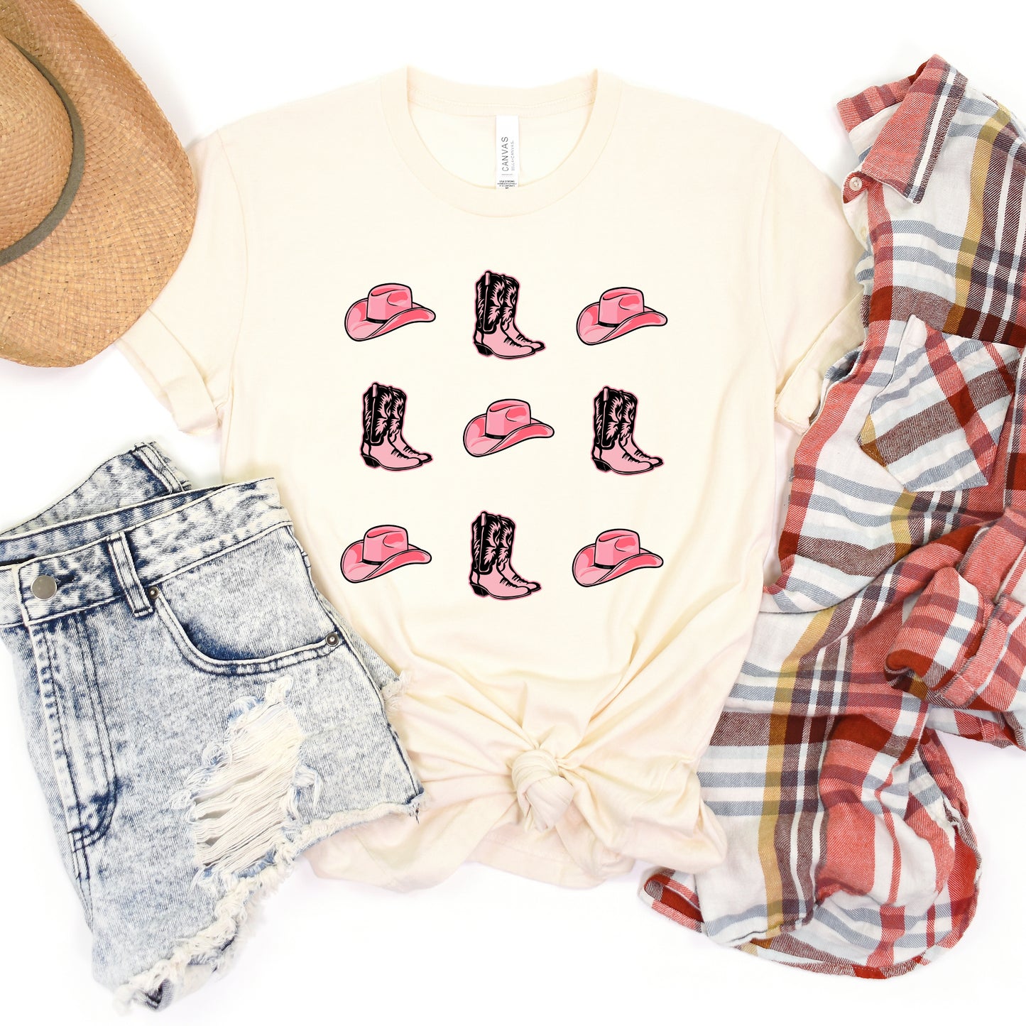Cowgirl Collage | Short Sleeve Crew Neck