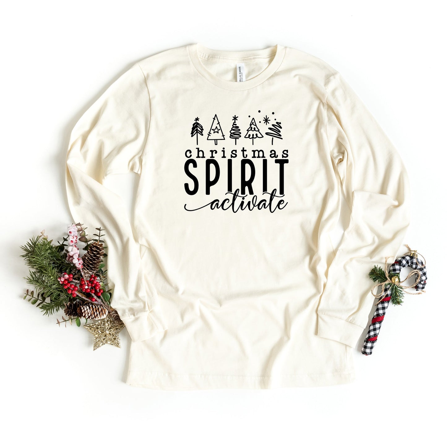 Clearance Christmas Spirit Activate | Long Sleeve Graphic Tee