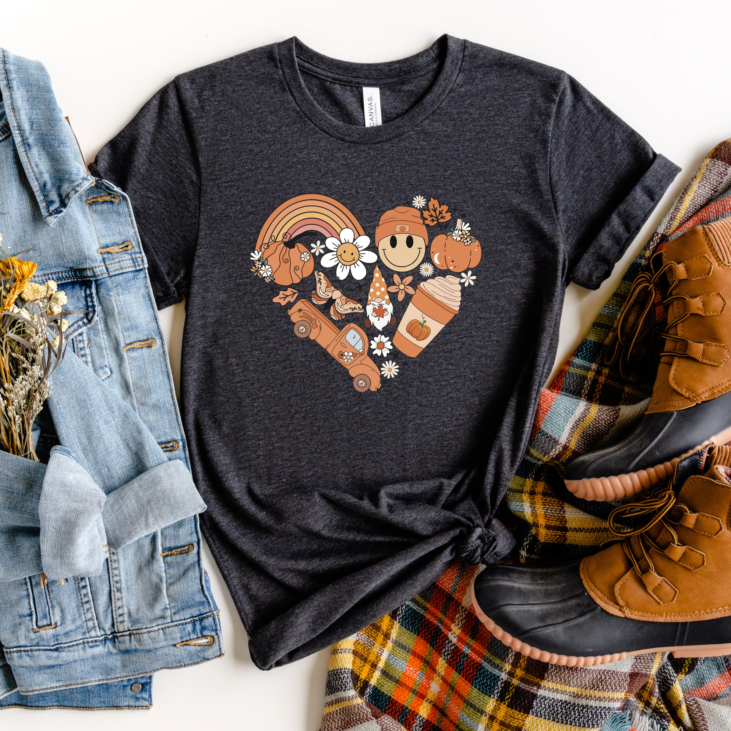 Fall Collage Heart | Short Sleeve Crewneck