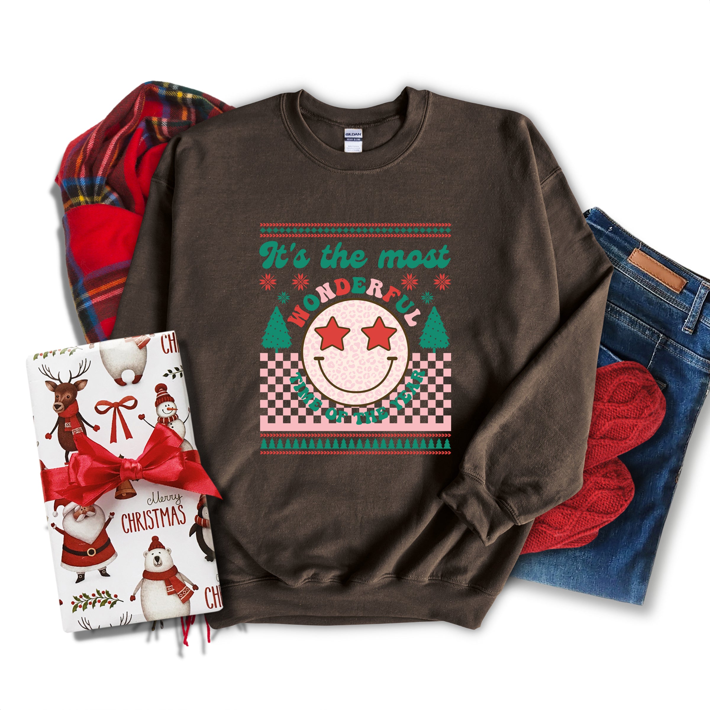 The Most Wonderful Time Smiley | Sweatshirt