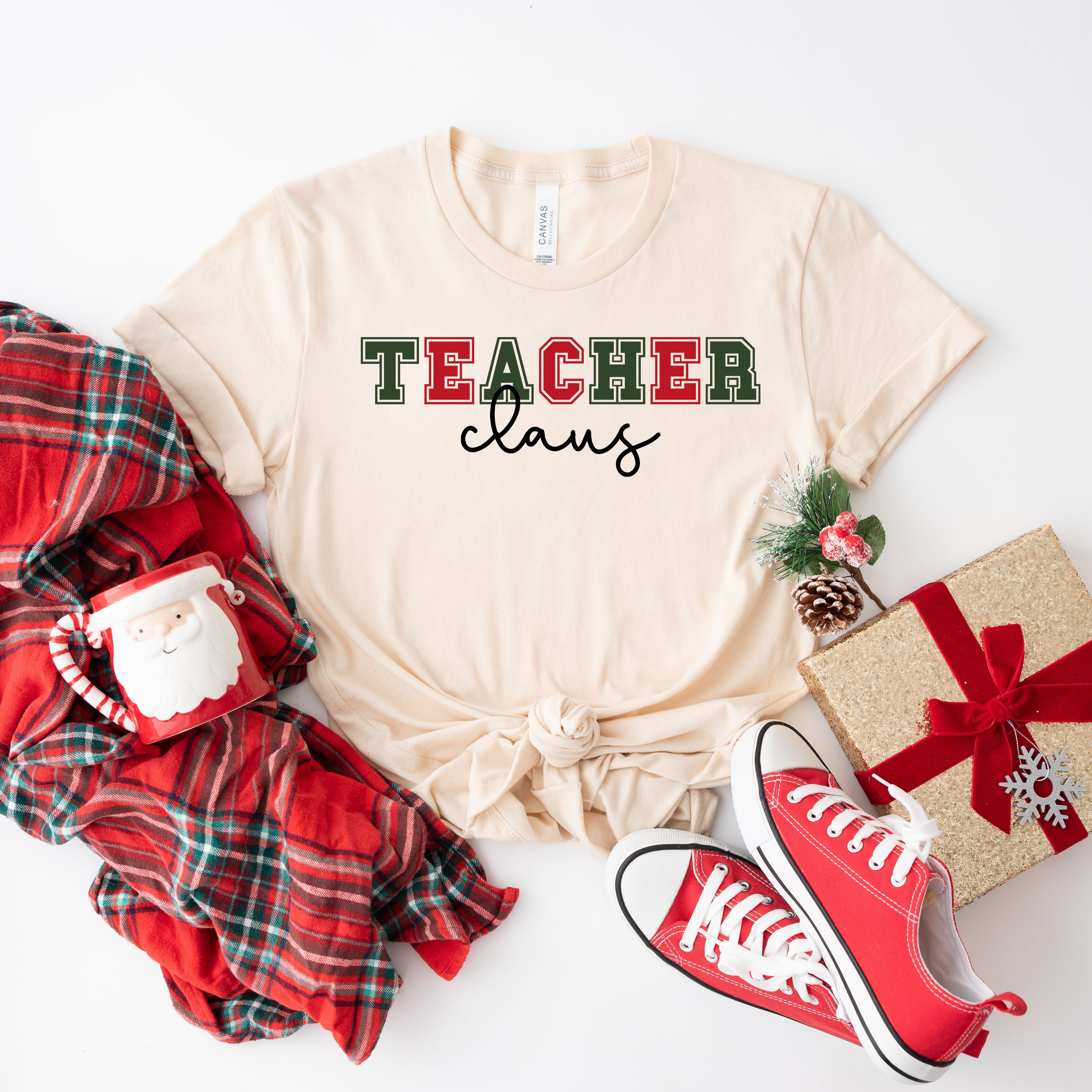 Teacher Claus Bold | Short Sleeve Crew Neck