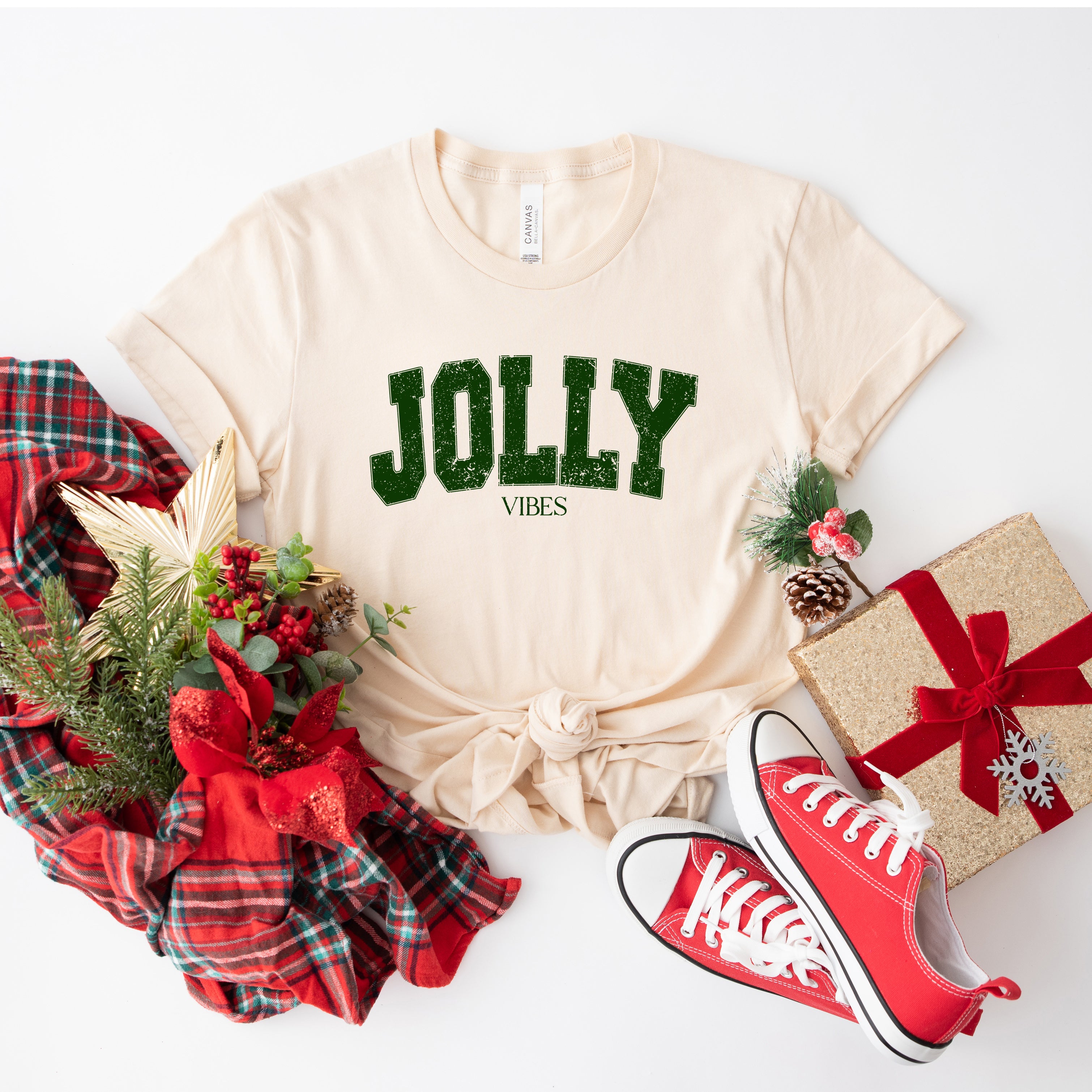 Jolly Vibes Grunge | Short Sleeve Crewneck