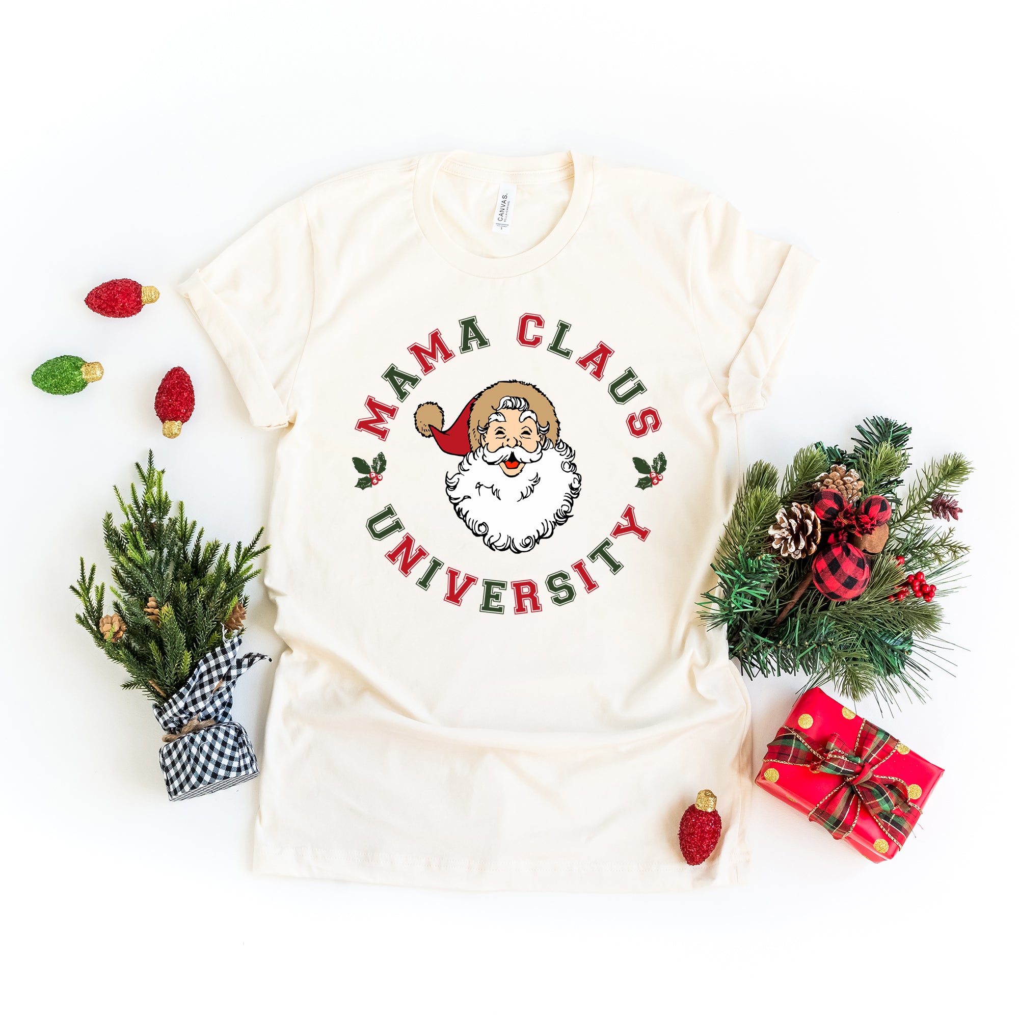 Mama Claus Circle | Short Sleeve Crew Neck