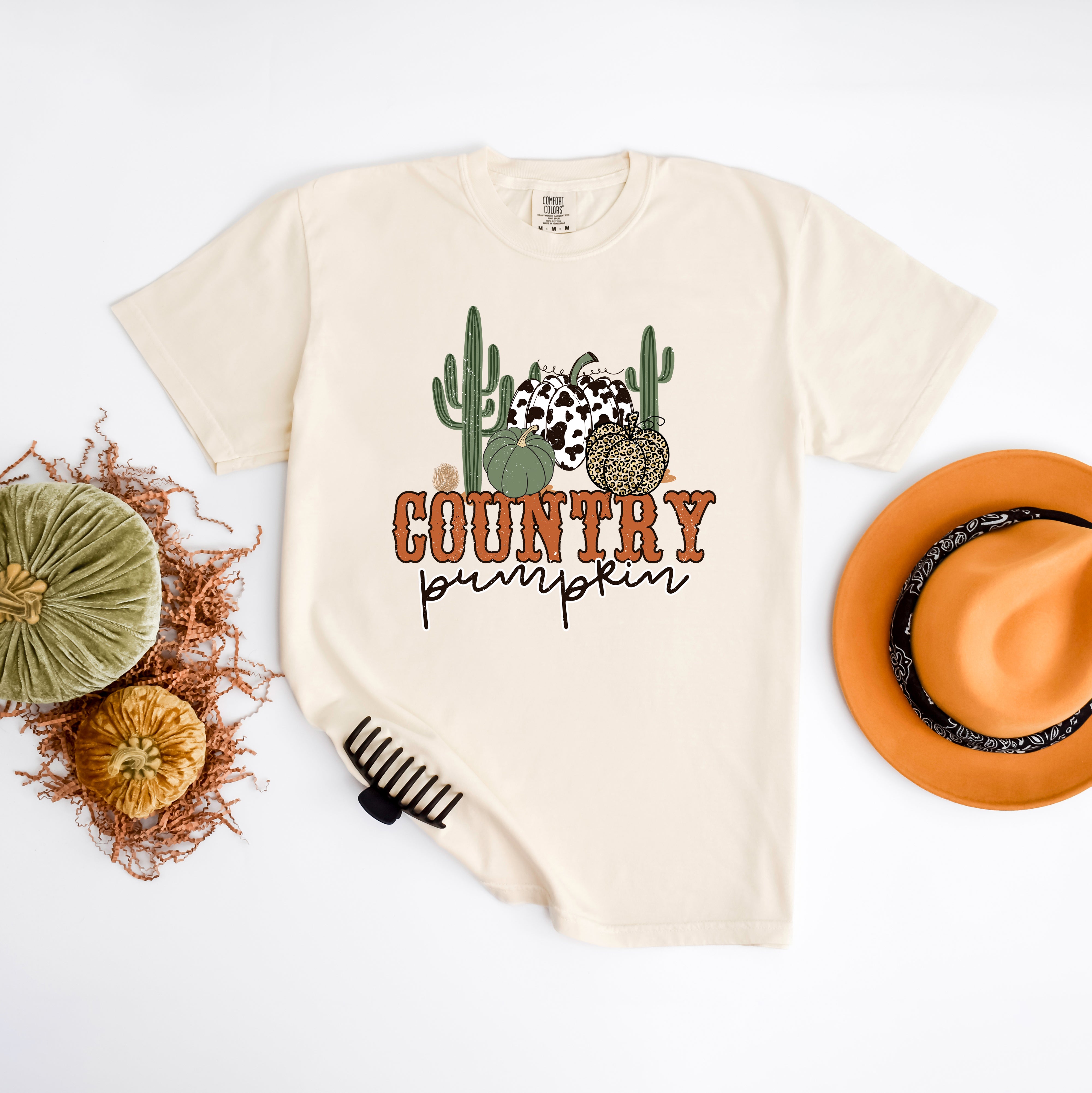 Country Pumpkin Cactus | Garment Dyed Tee