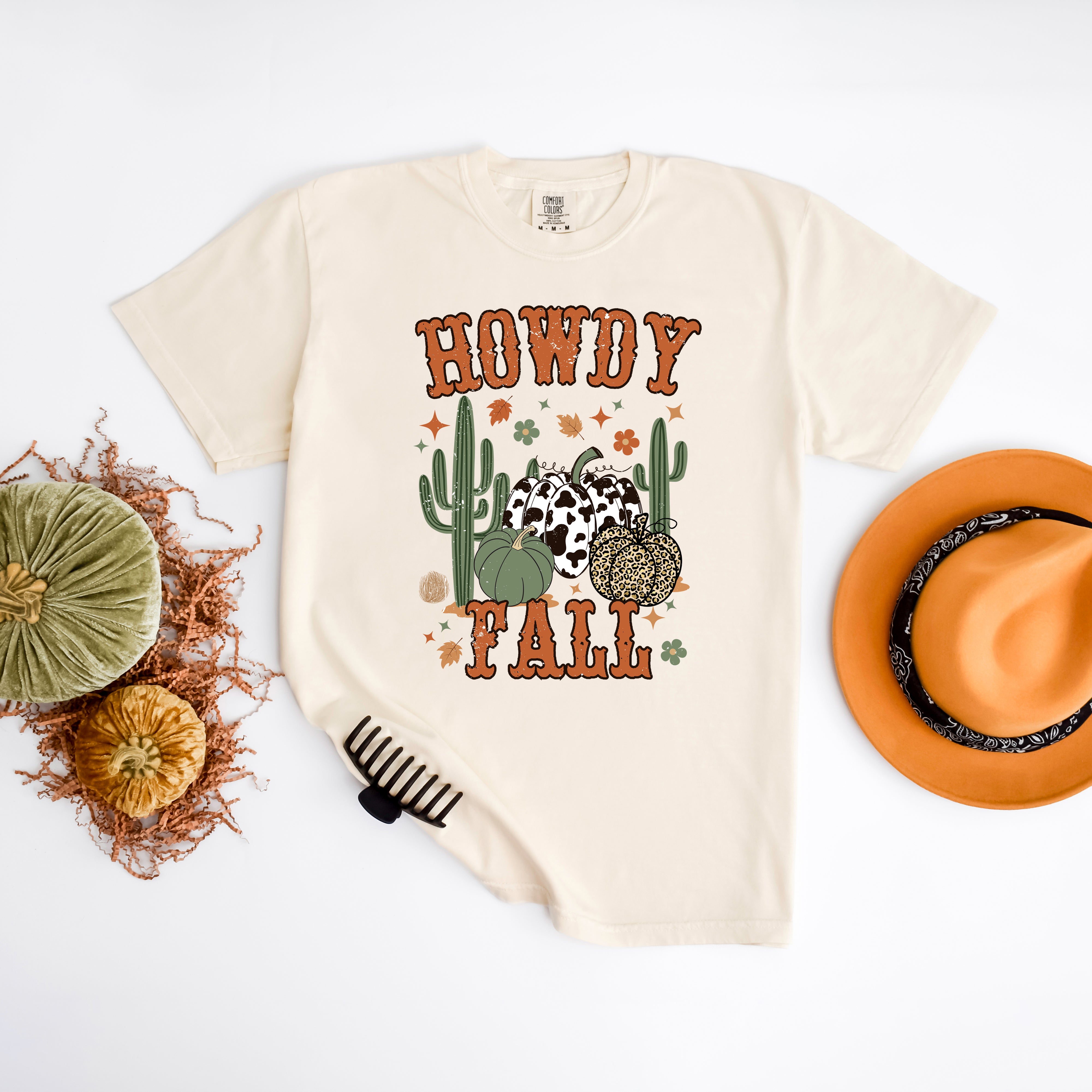 Howdy Fall Cactus | Garment Dyed Tee