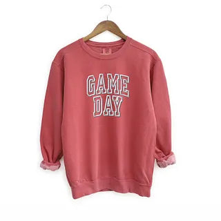Embroidered Game Day Arched | Garment Dyed Sweatshirt
