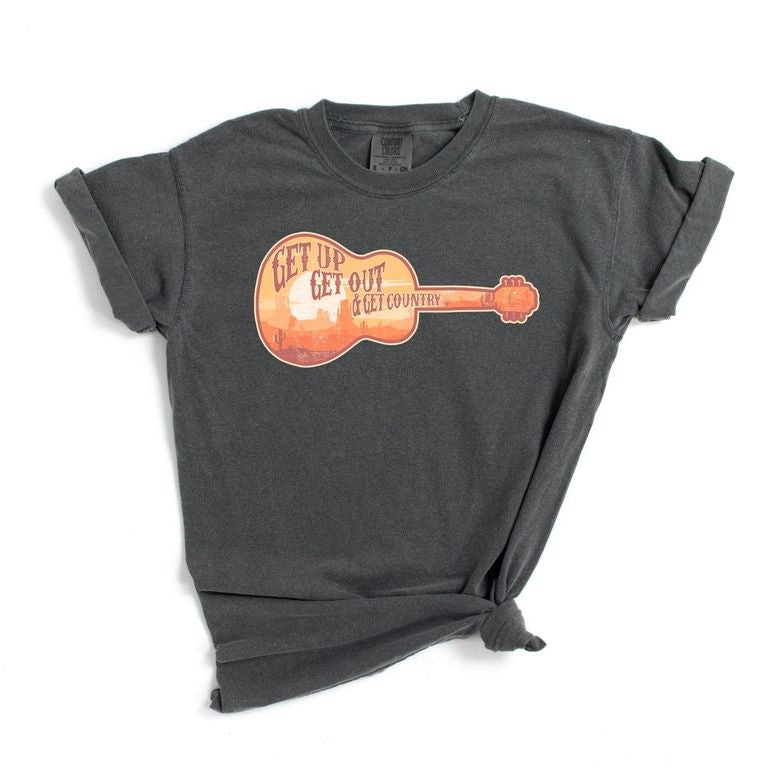 Get Up Get Out Get Country | Garment Dyed Short Sleeve Tee