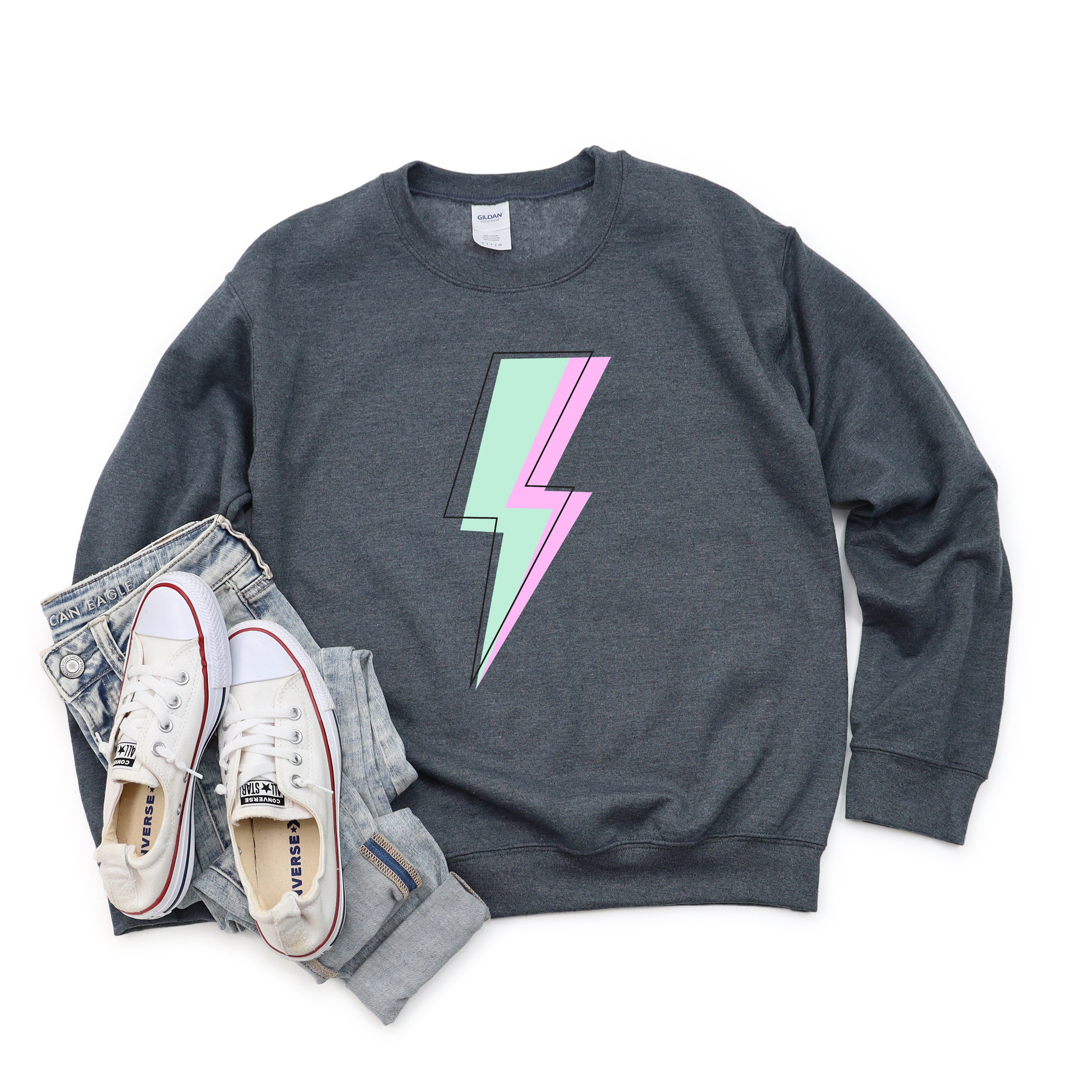 Layered Lightning Bolt | Sweatshirt