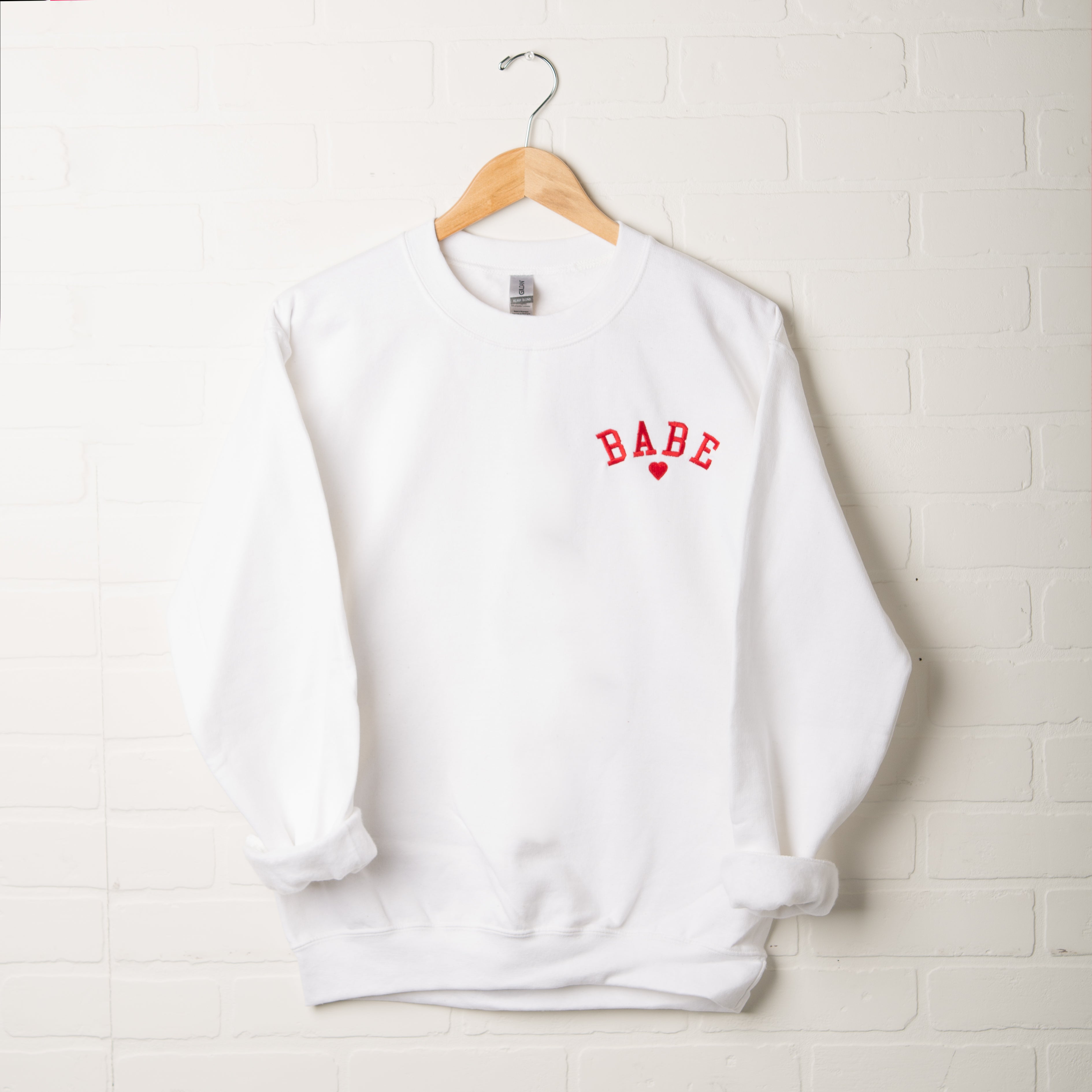 Embroidered Babe Heart Mini | Sweatshirt