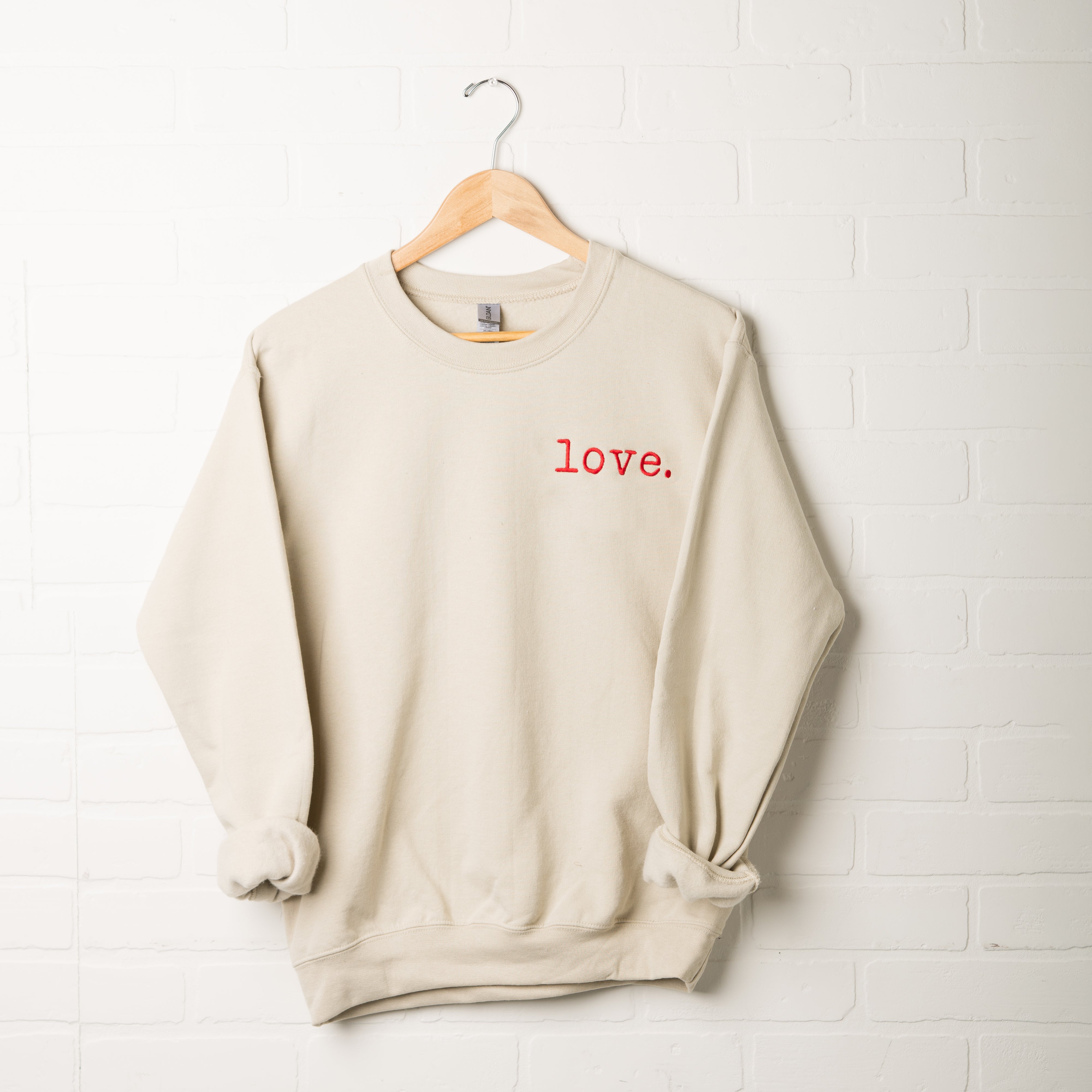Embroidered Love Typewriter | Sweatshirt